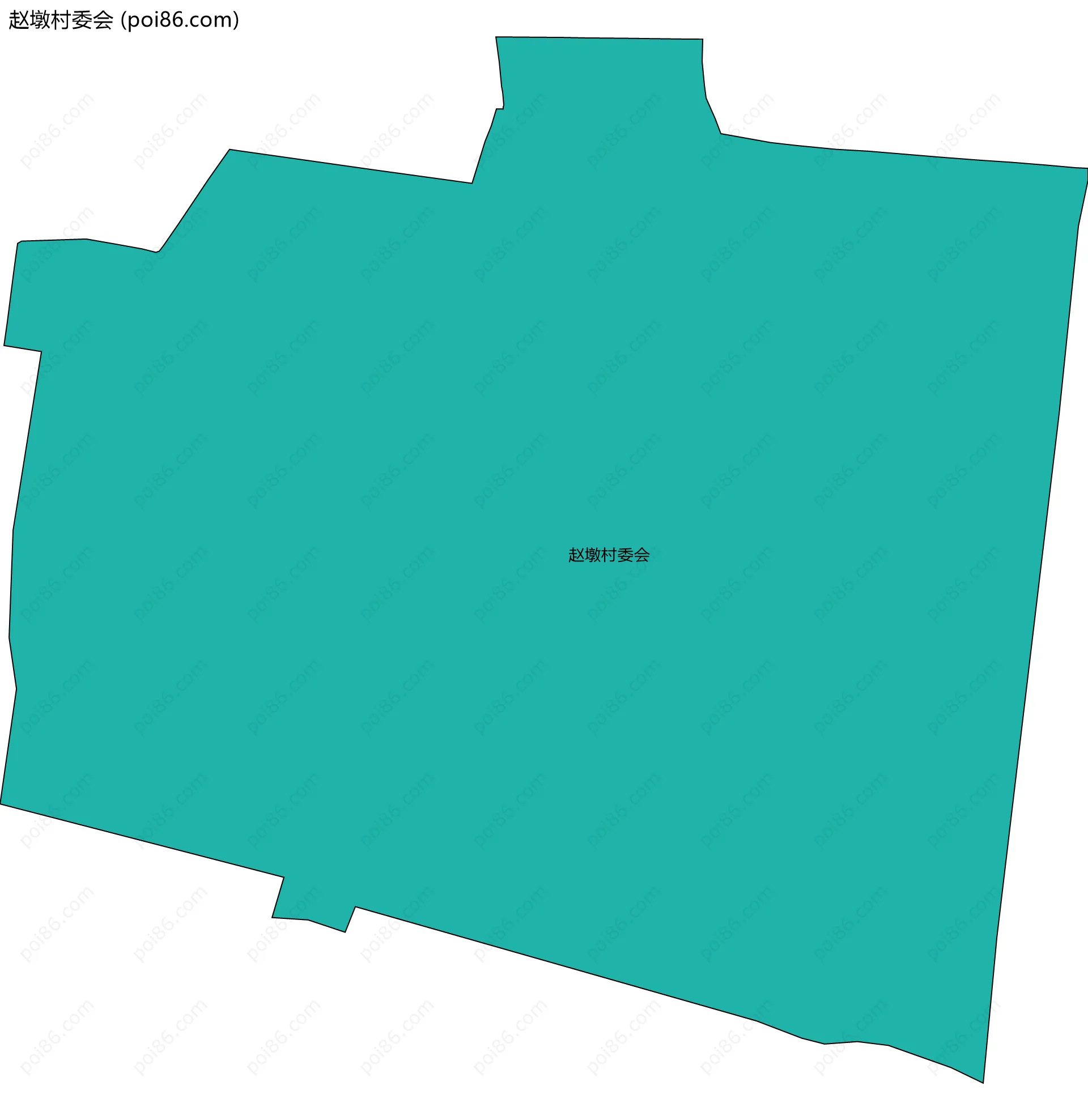 赵墩村委会边界地图