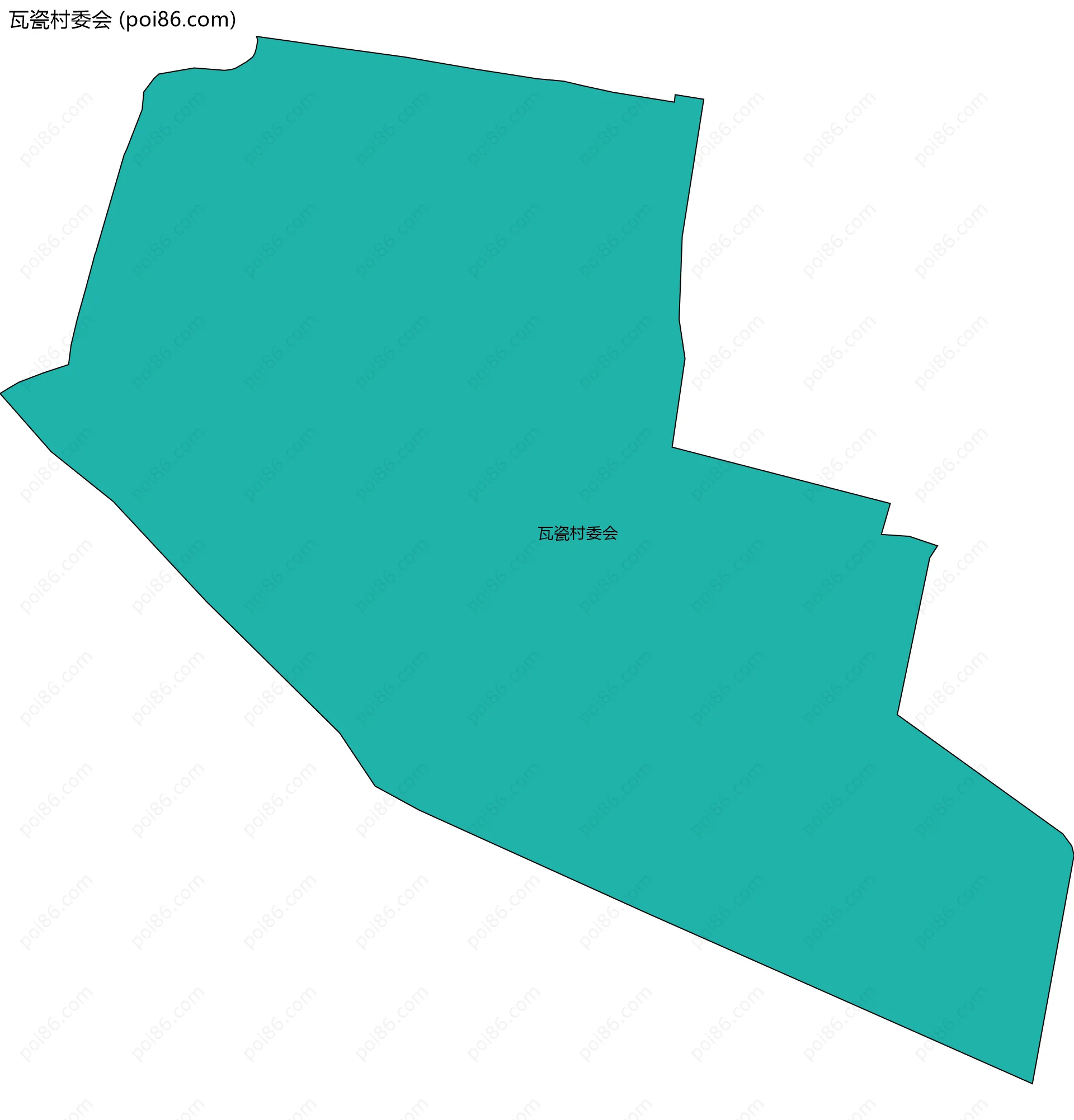 瓦瓷村委会边界地图