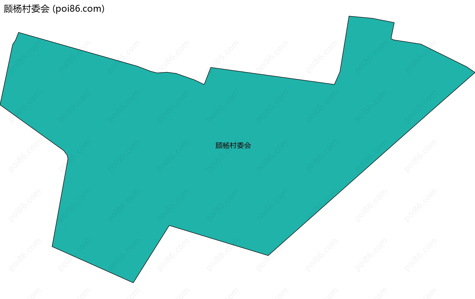 顾杨村委会边界地图