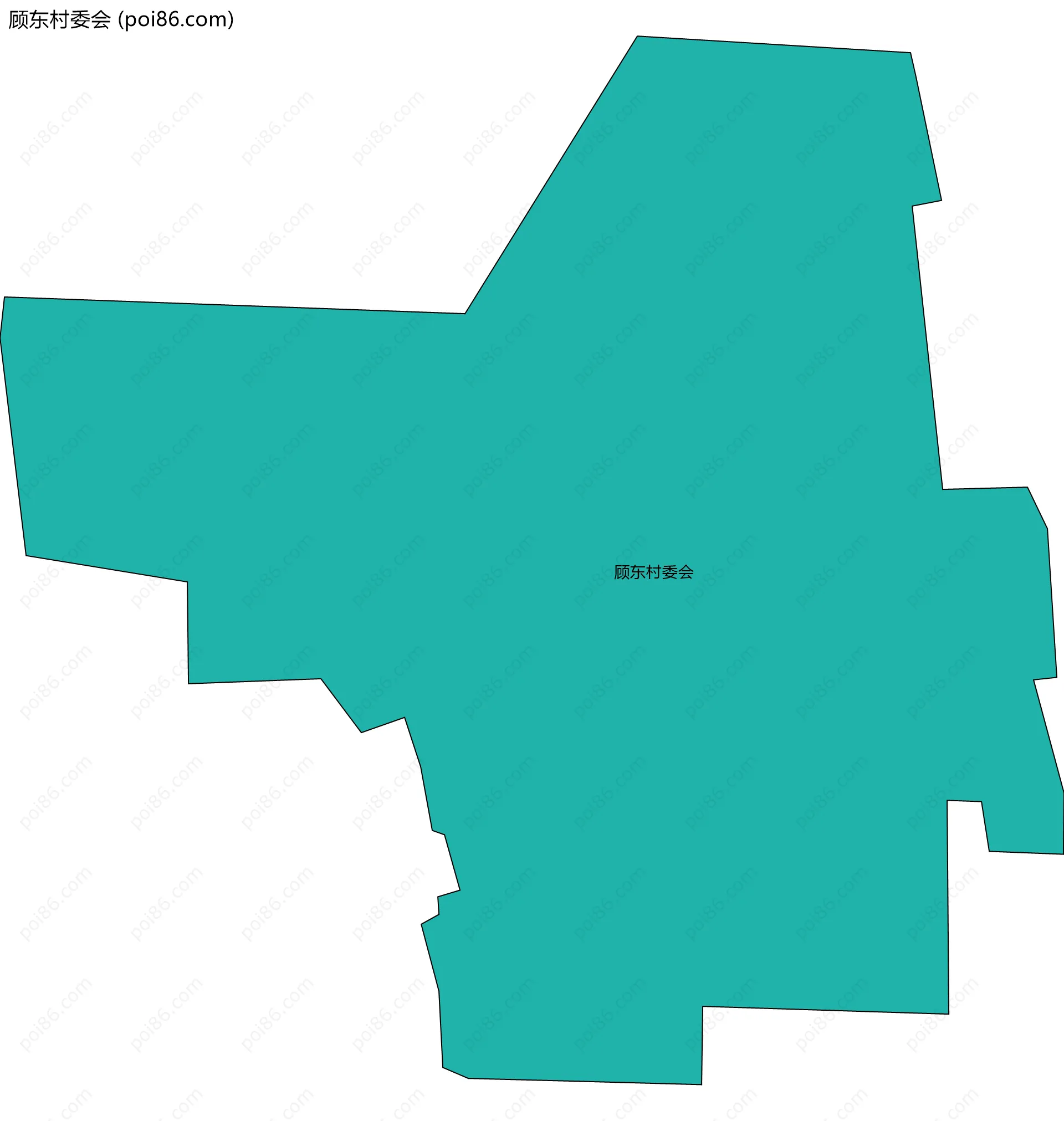 顾东村委会边界地图