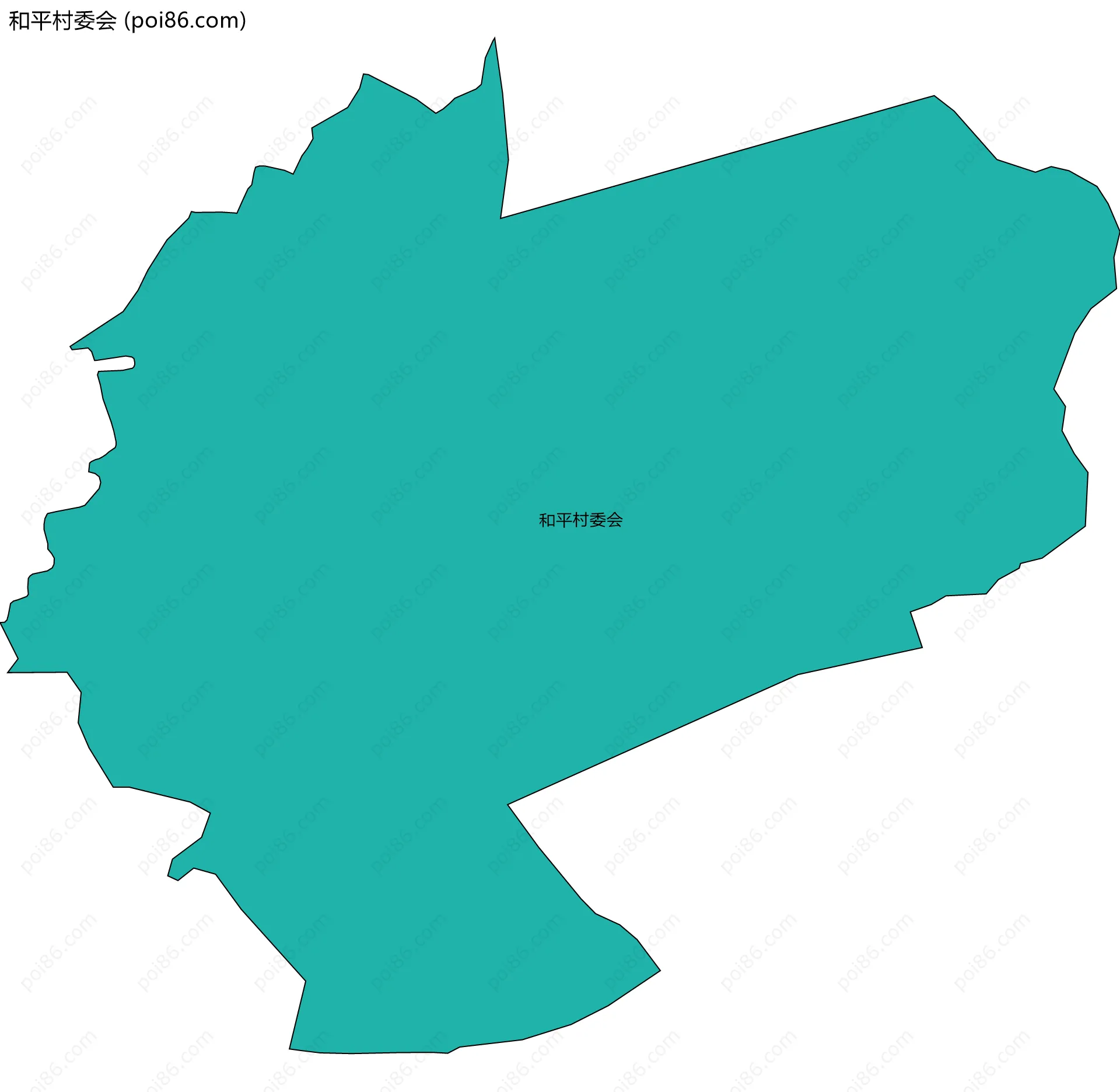 和平村委会边界地图
