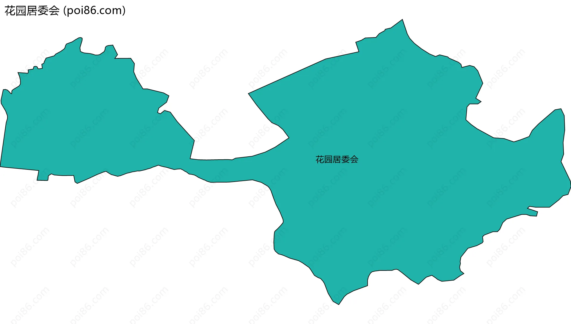 花园居委会边界地图