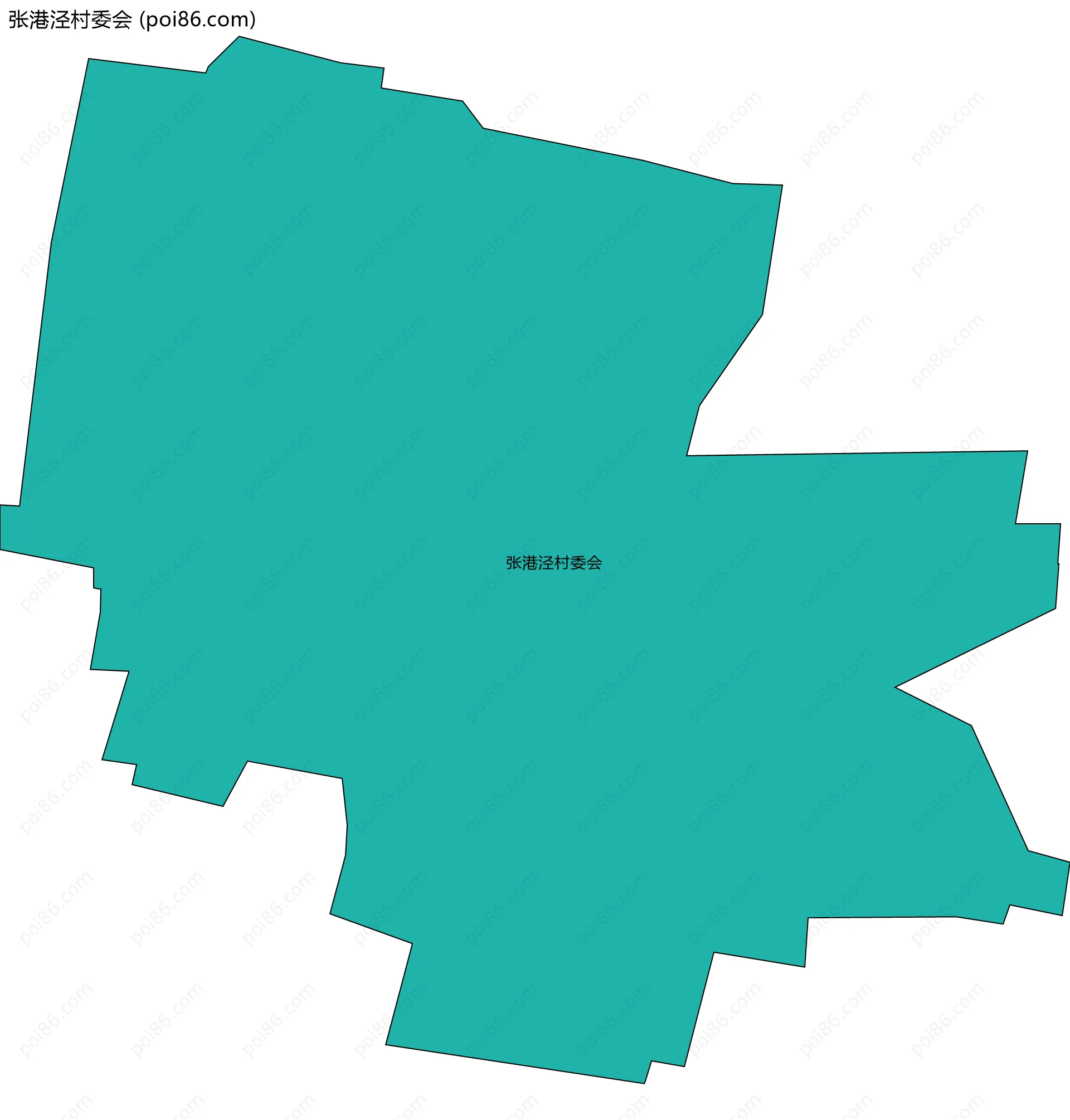 张港泾村委会边界地图
