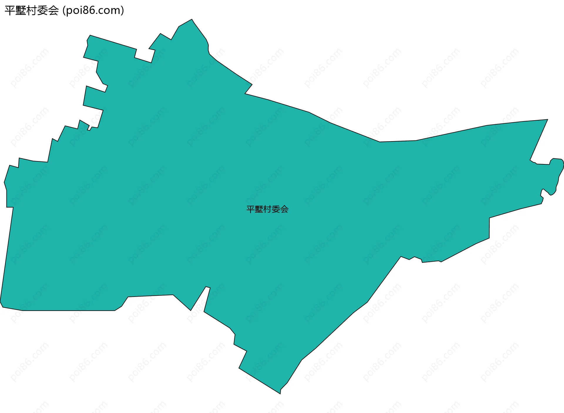平墅村委会边界地图