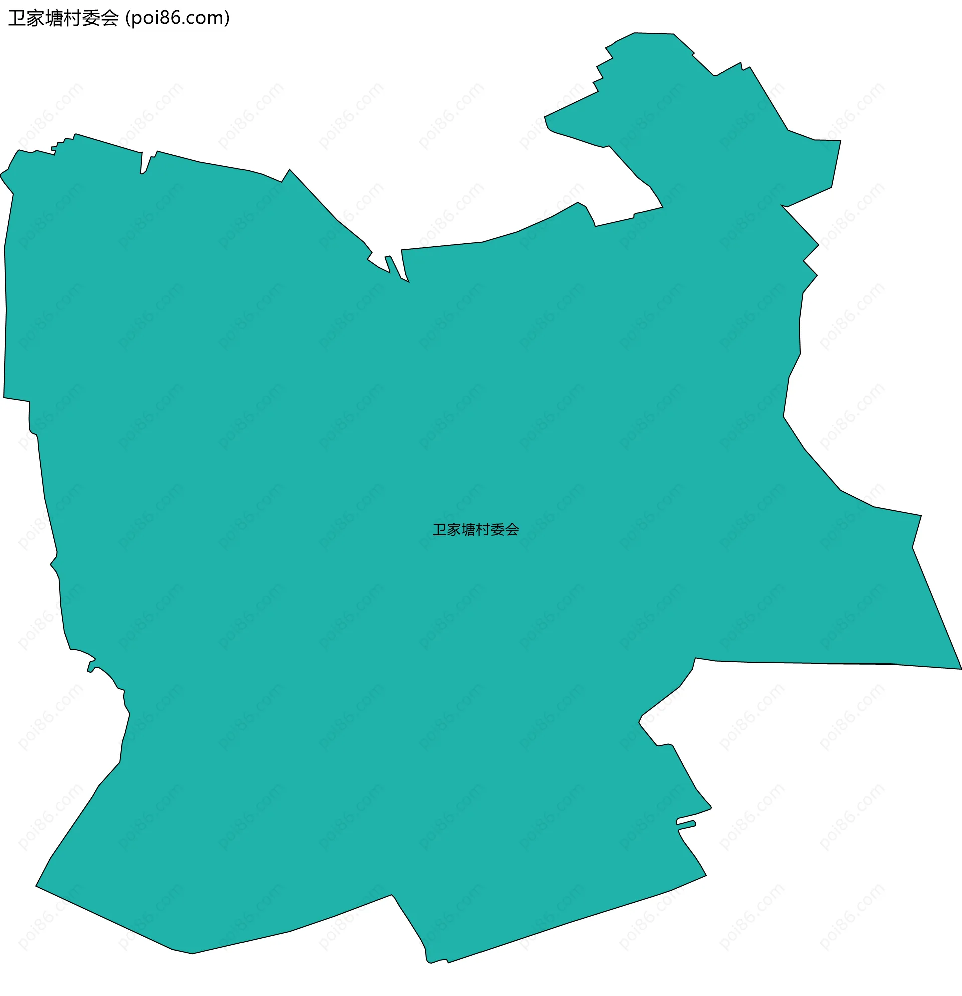 卫家塘村委会边界地图