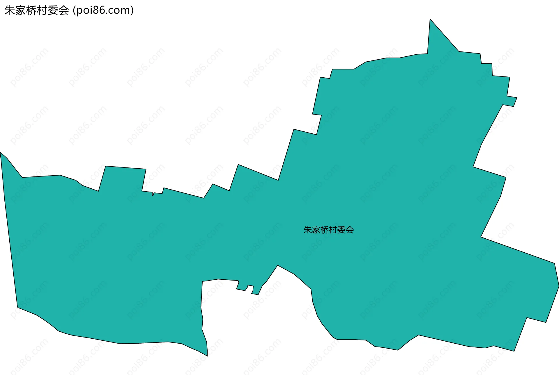 朱家桥村委会边界地图