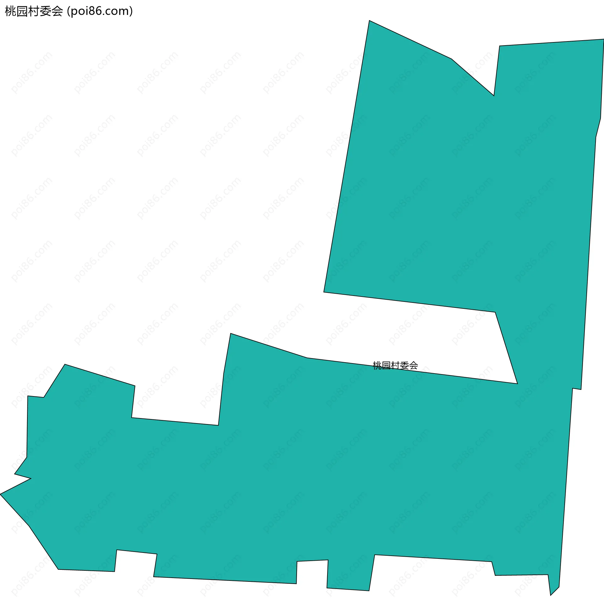 桃园村委会边界地图