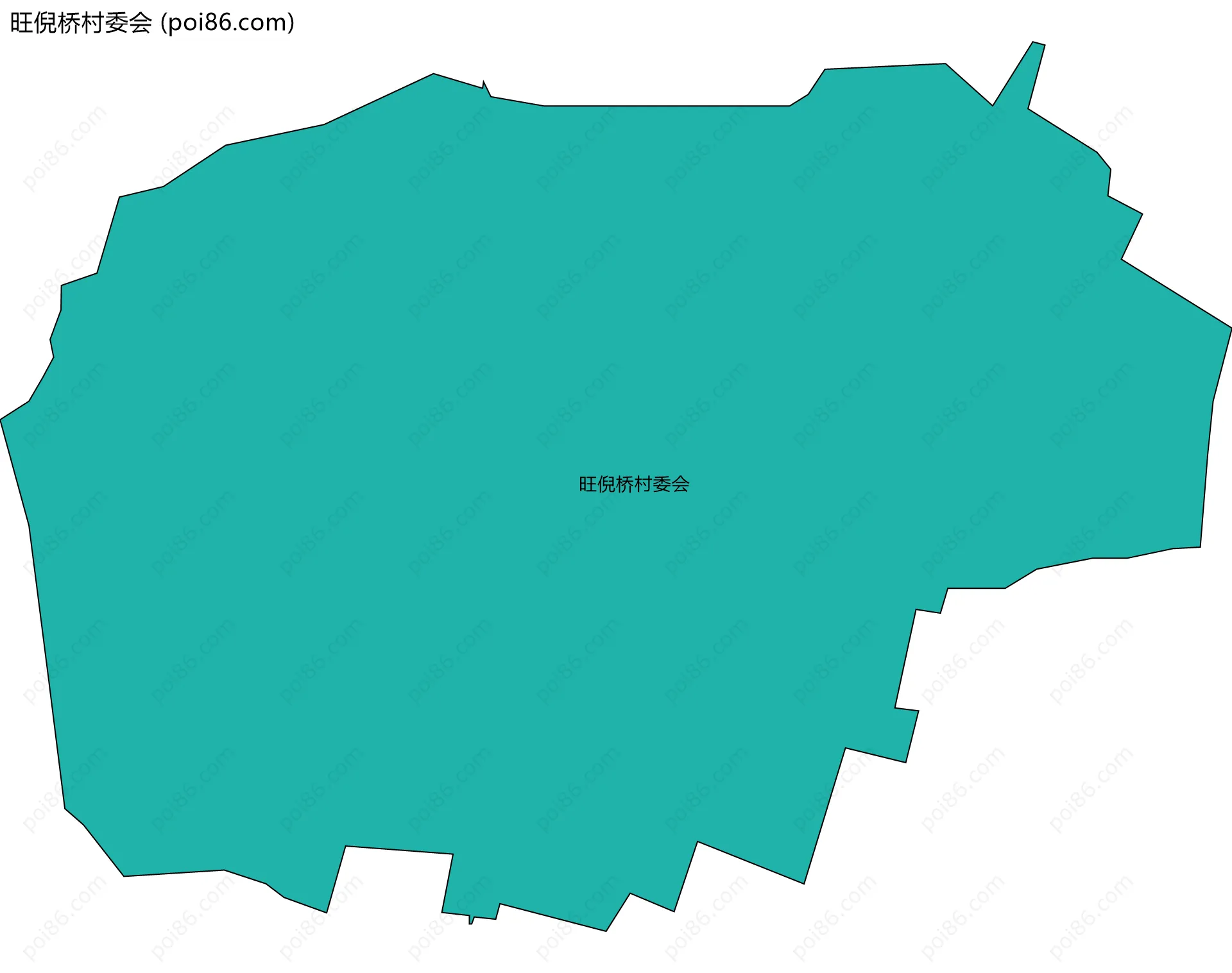 旺倪桥村委会边界地图