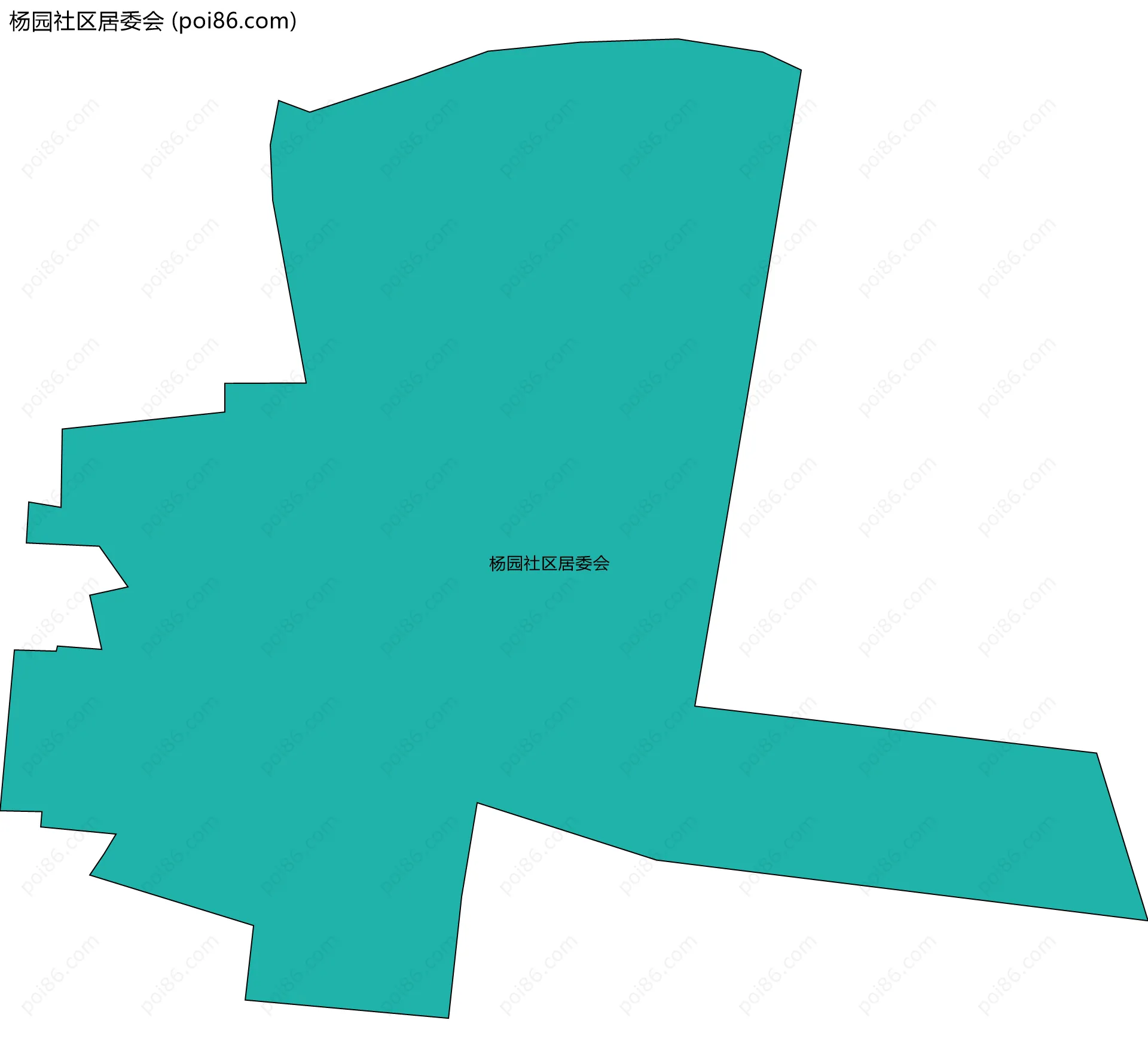 杨园社区居委会边界地图