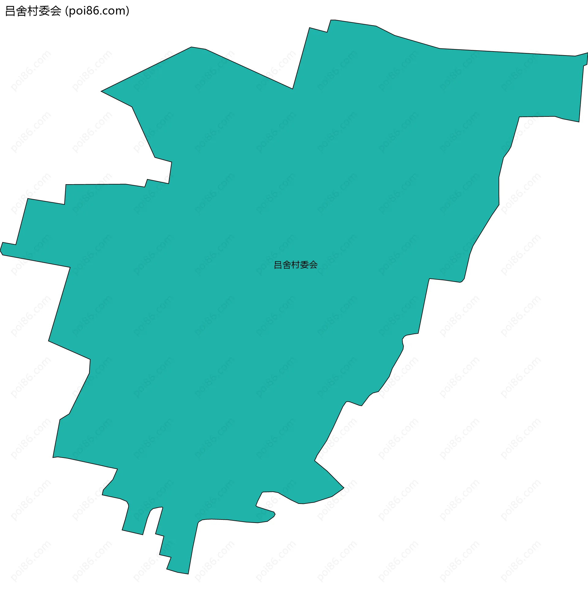 吕舍村委会边界地图