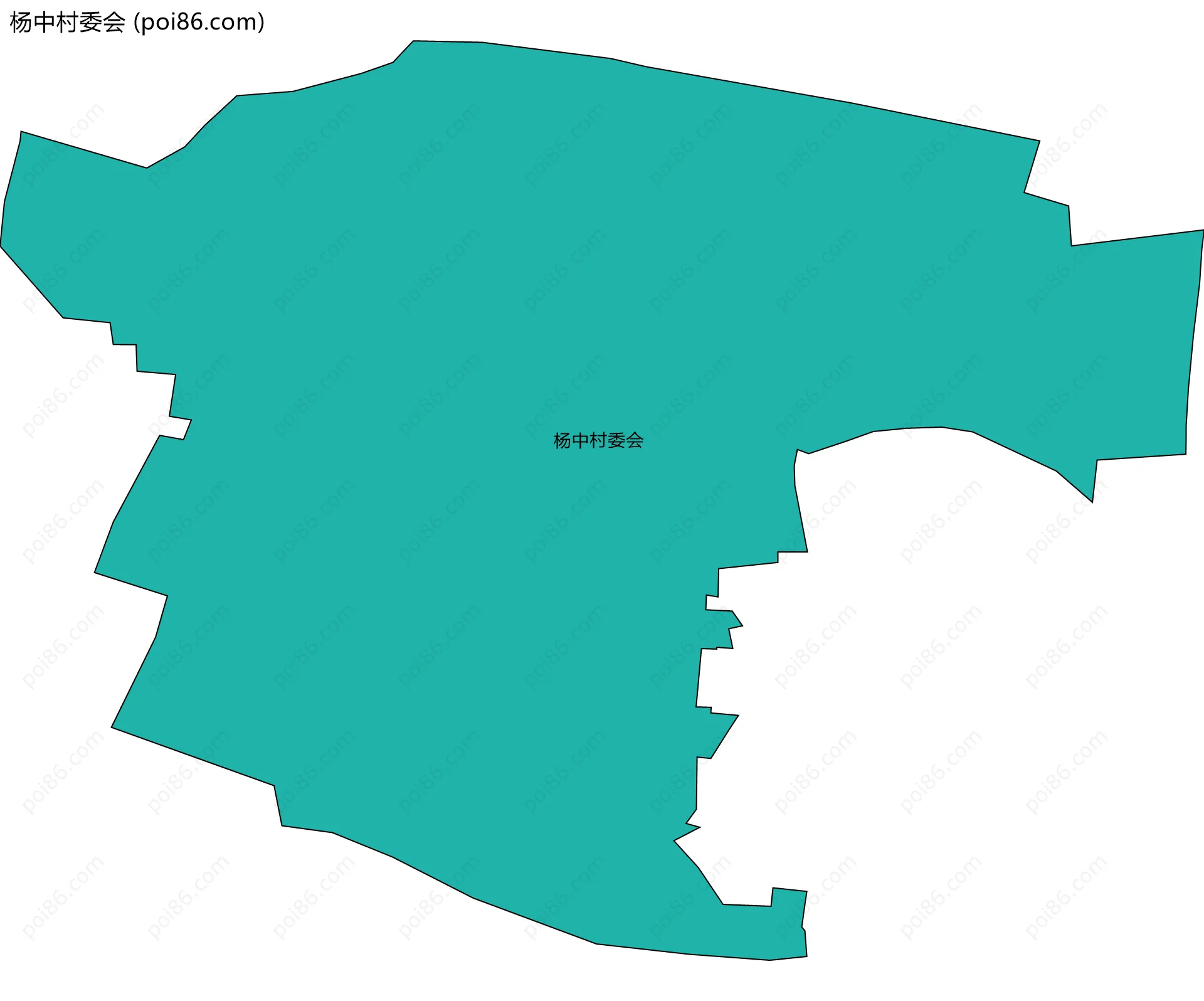 杨中村委会边界地图