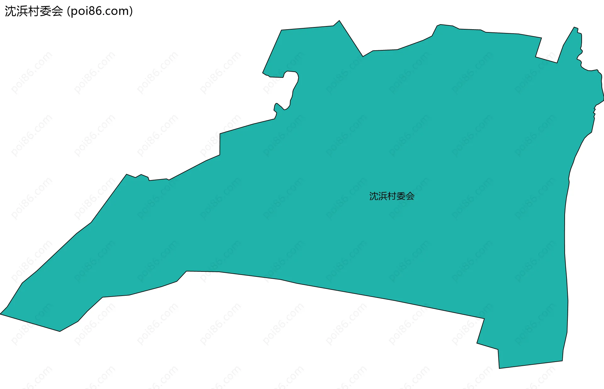 沈浜村委会边界地图