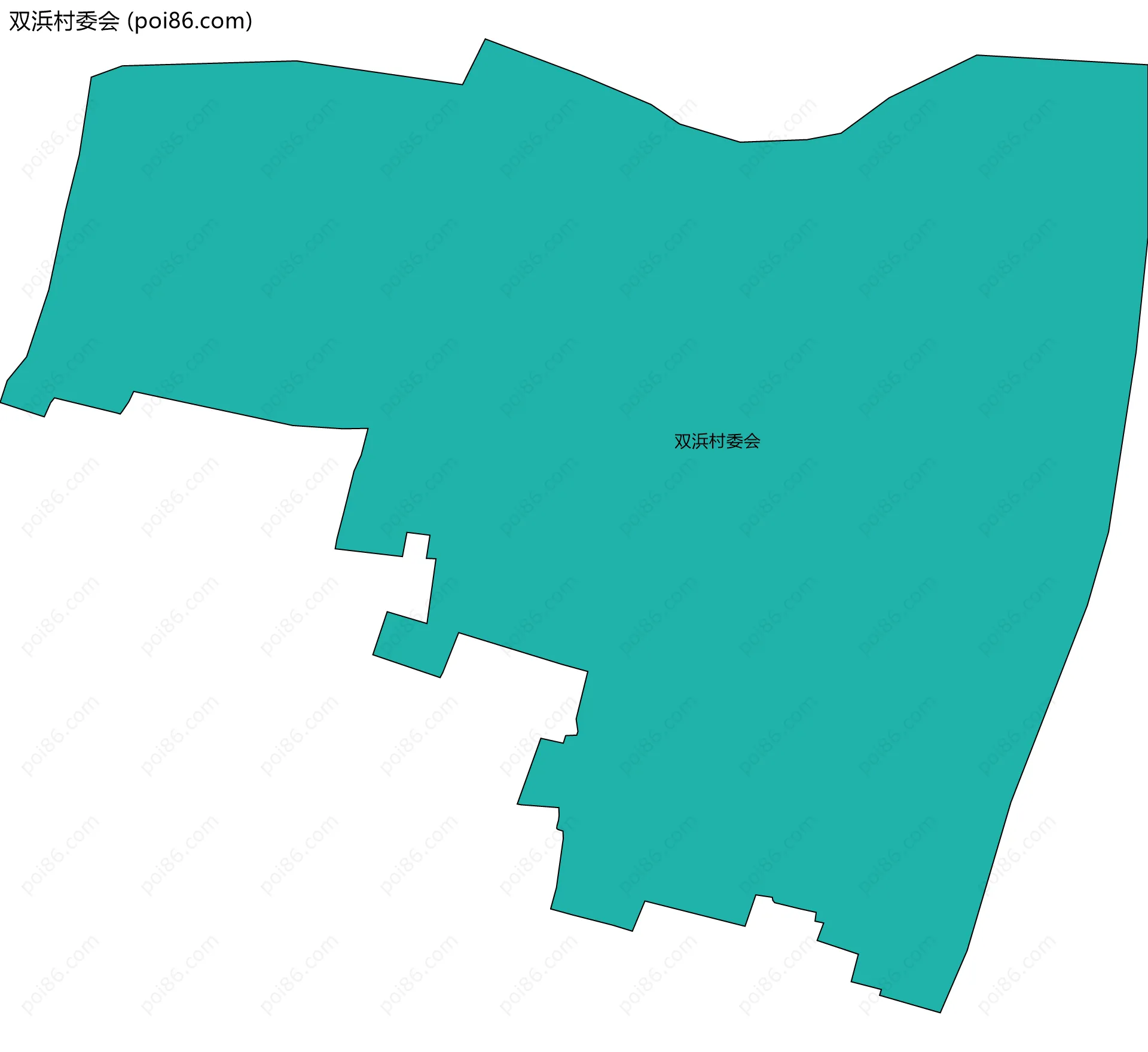 双浜村委会边界地图