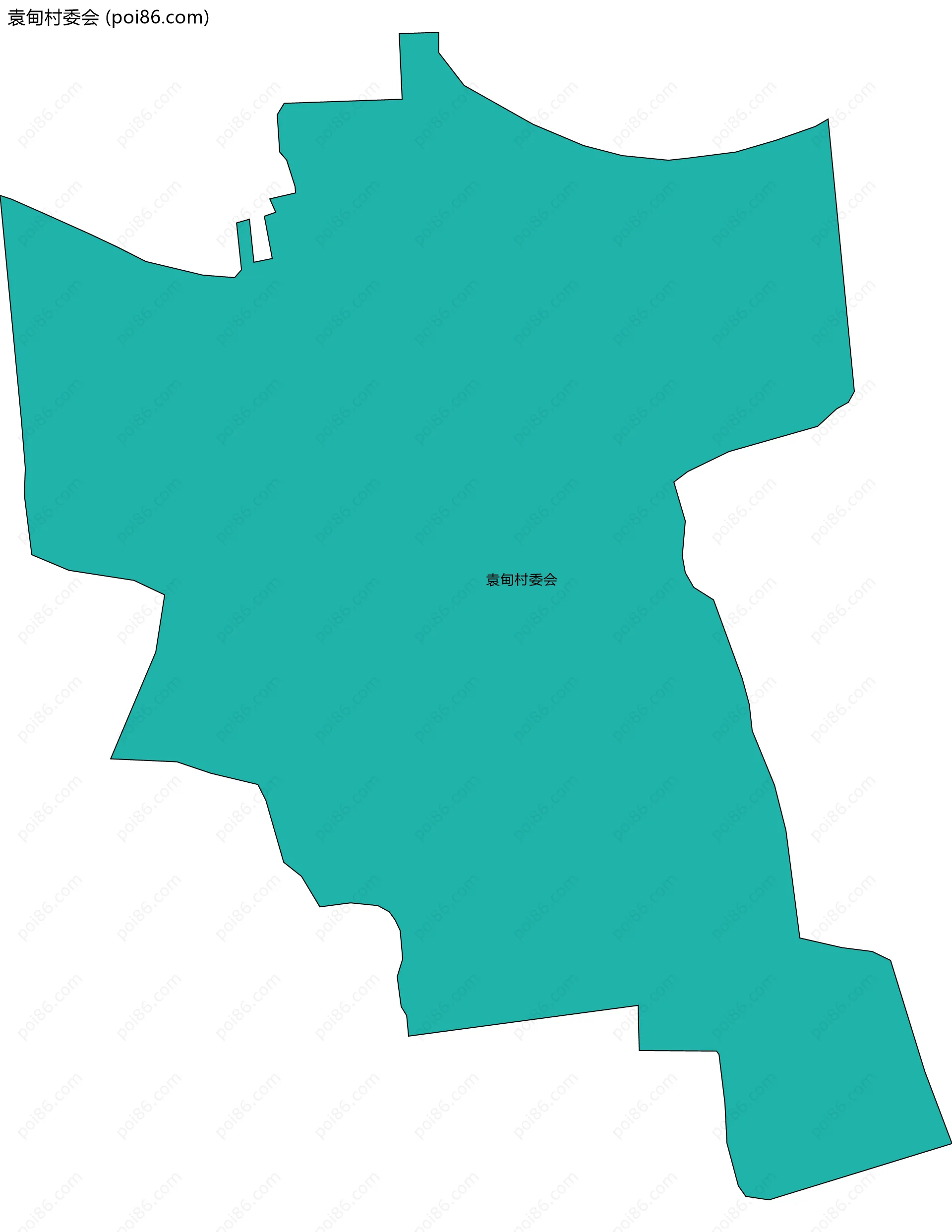 袁甸村委会边界地图