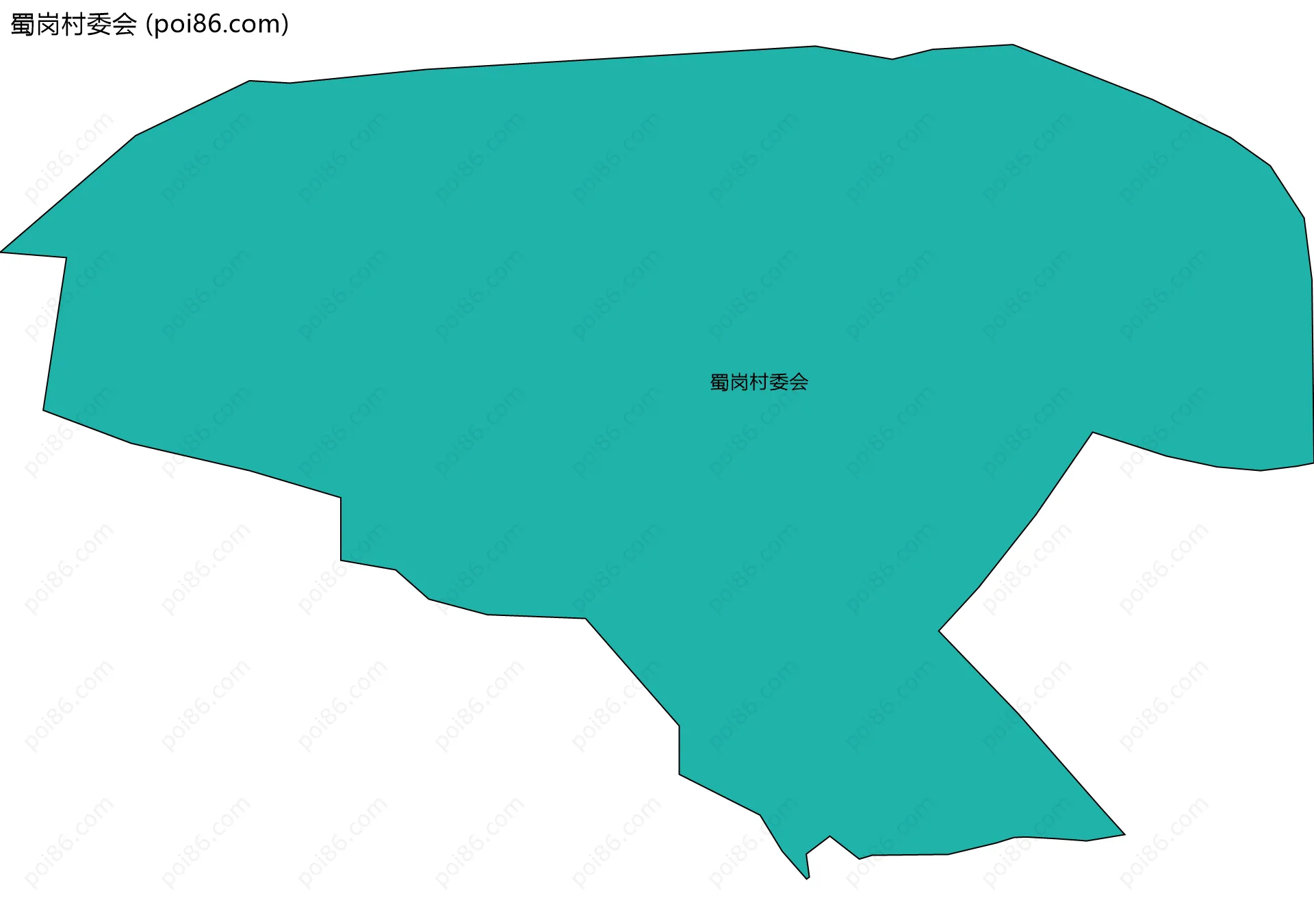 蜀岗村委会边界地图