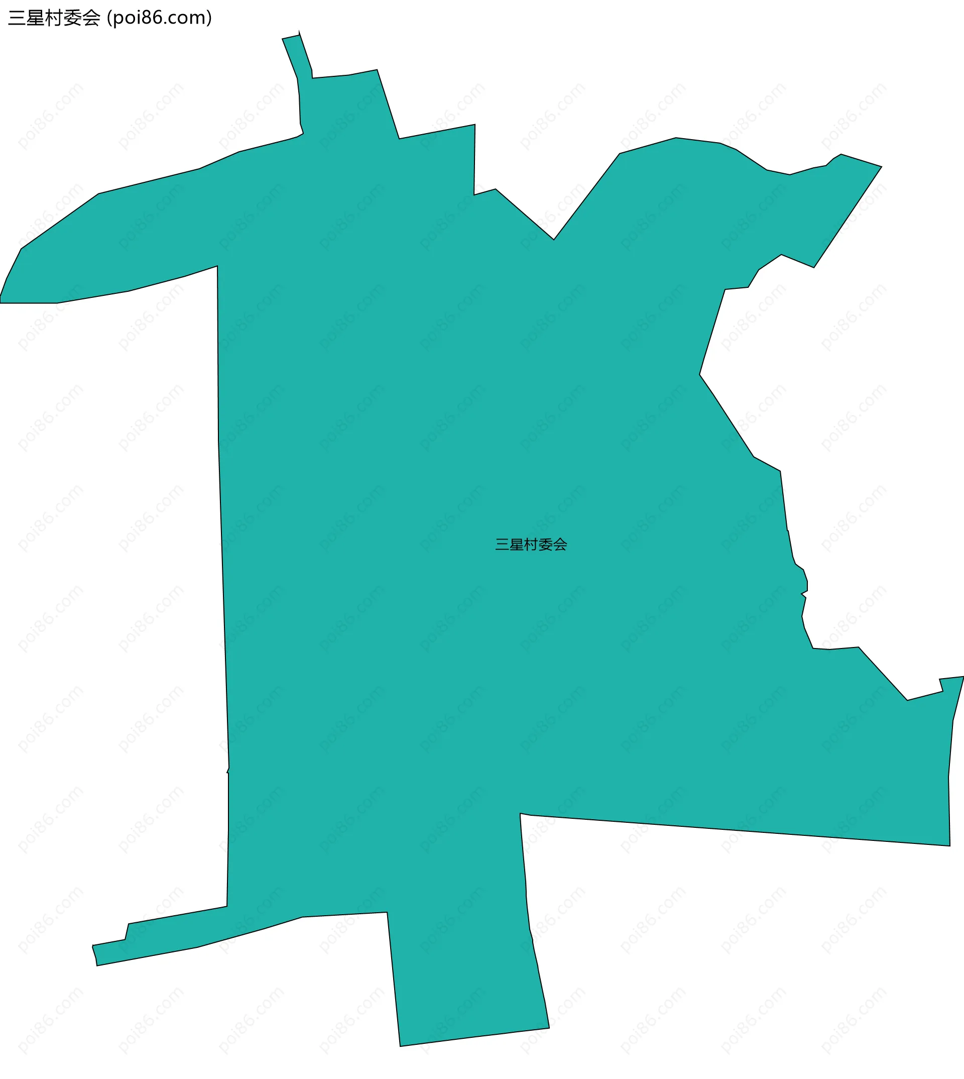 三星村委会边界地图