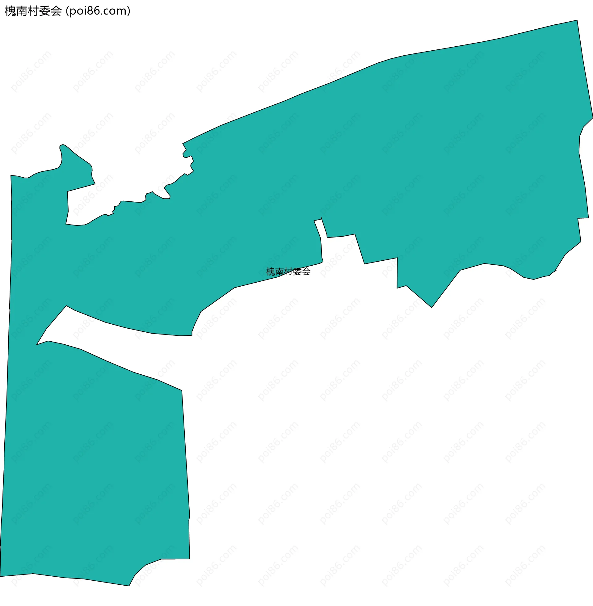 槐南村委会边界地图