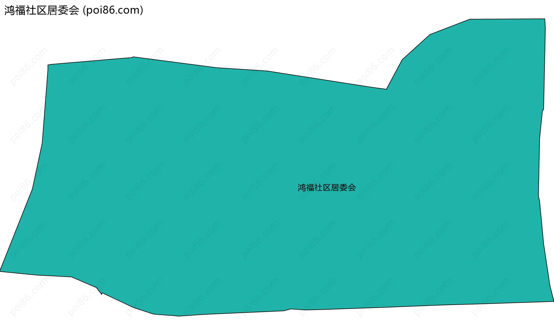 鸿福社区居委会边界地图