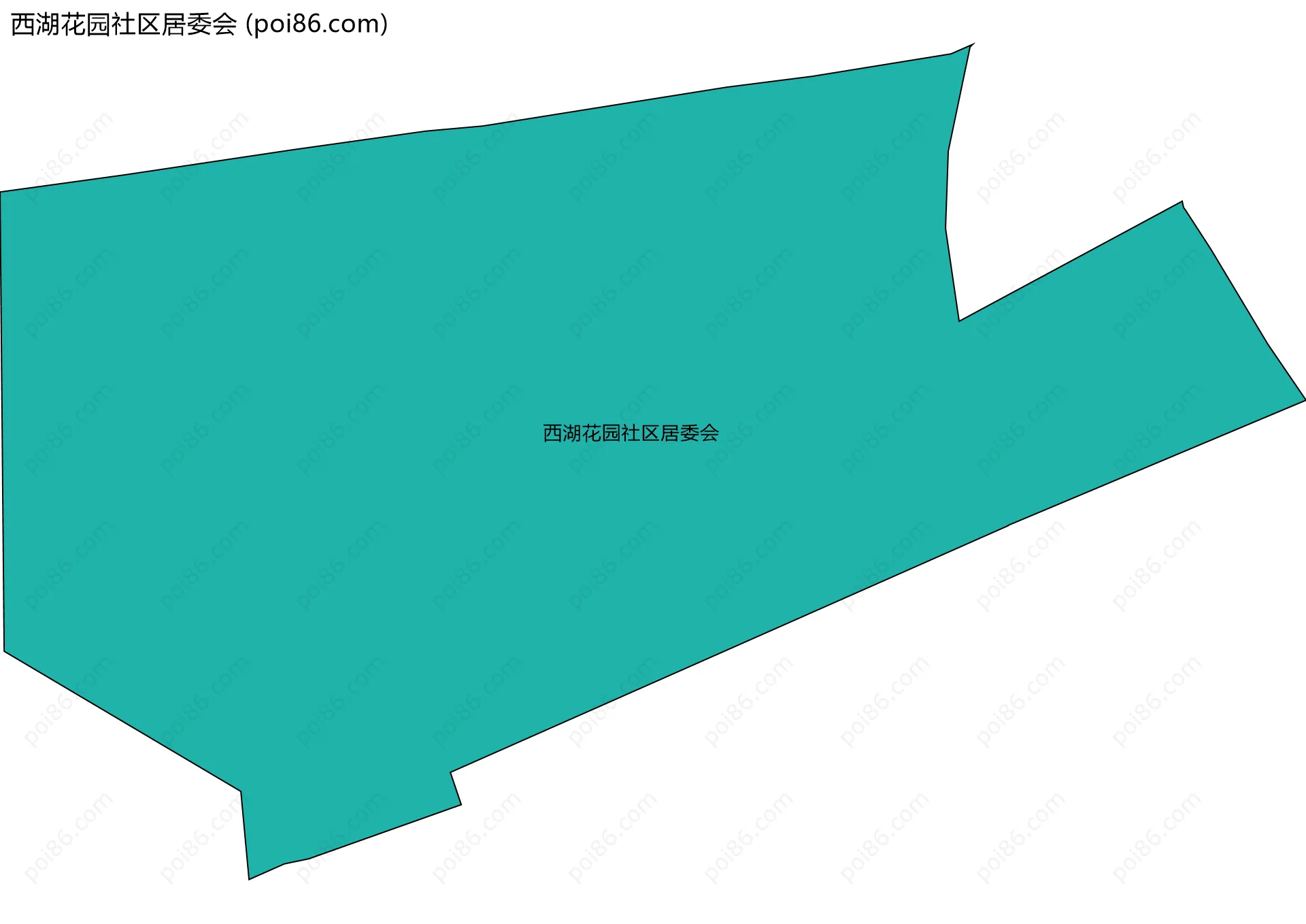 西湖花园社区居委会边界地图