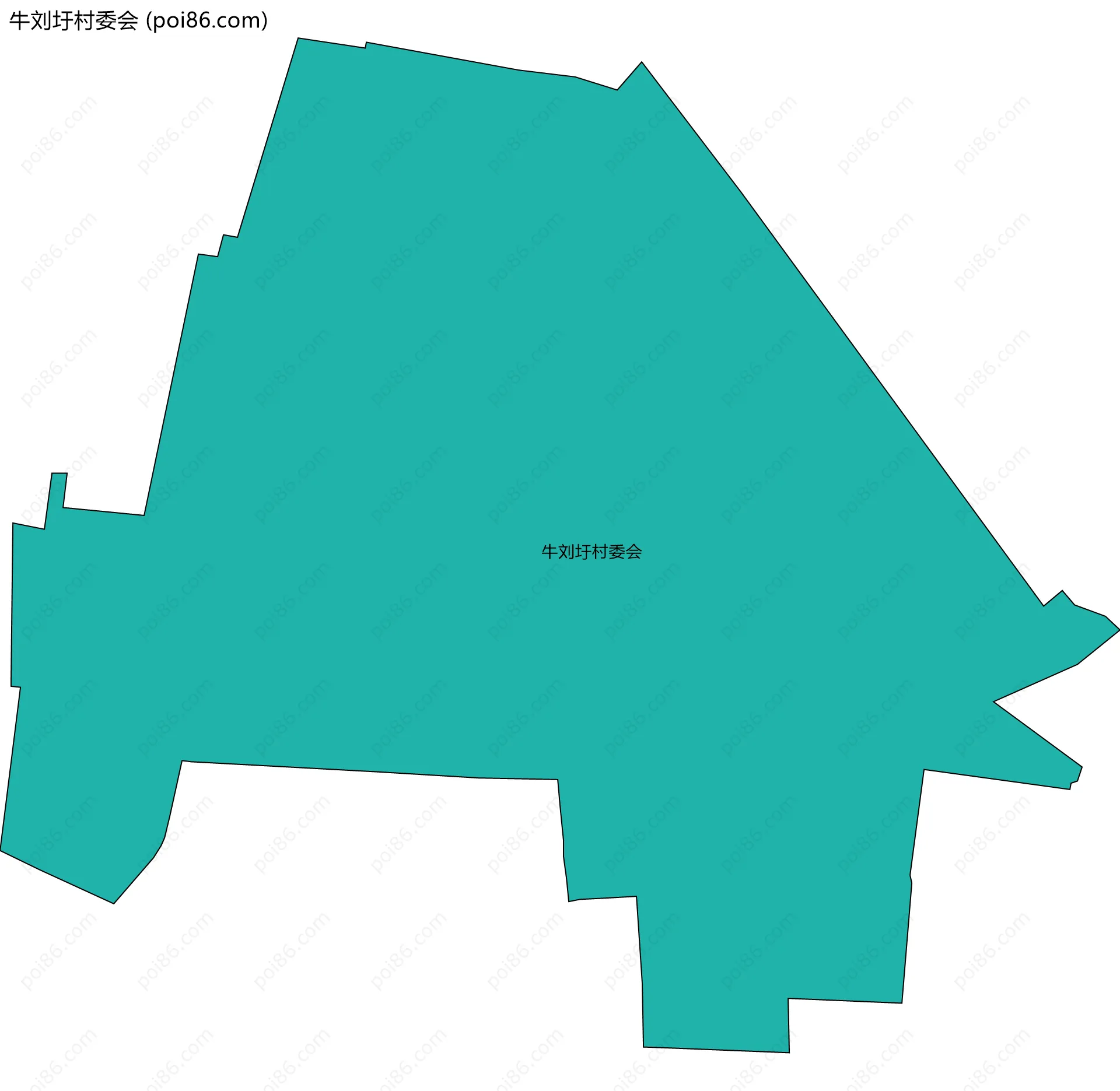 牛刘圩村委会边界地图