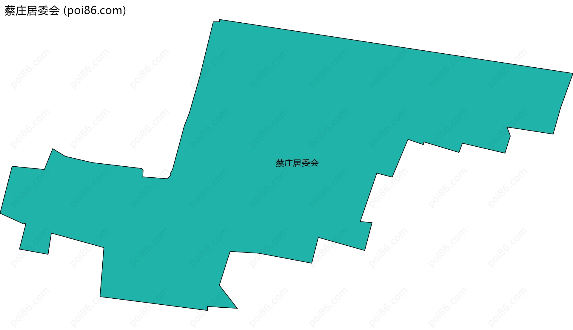 蔡庄居委会边界地图