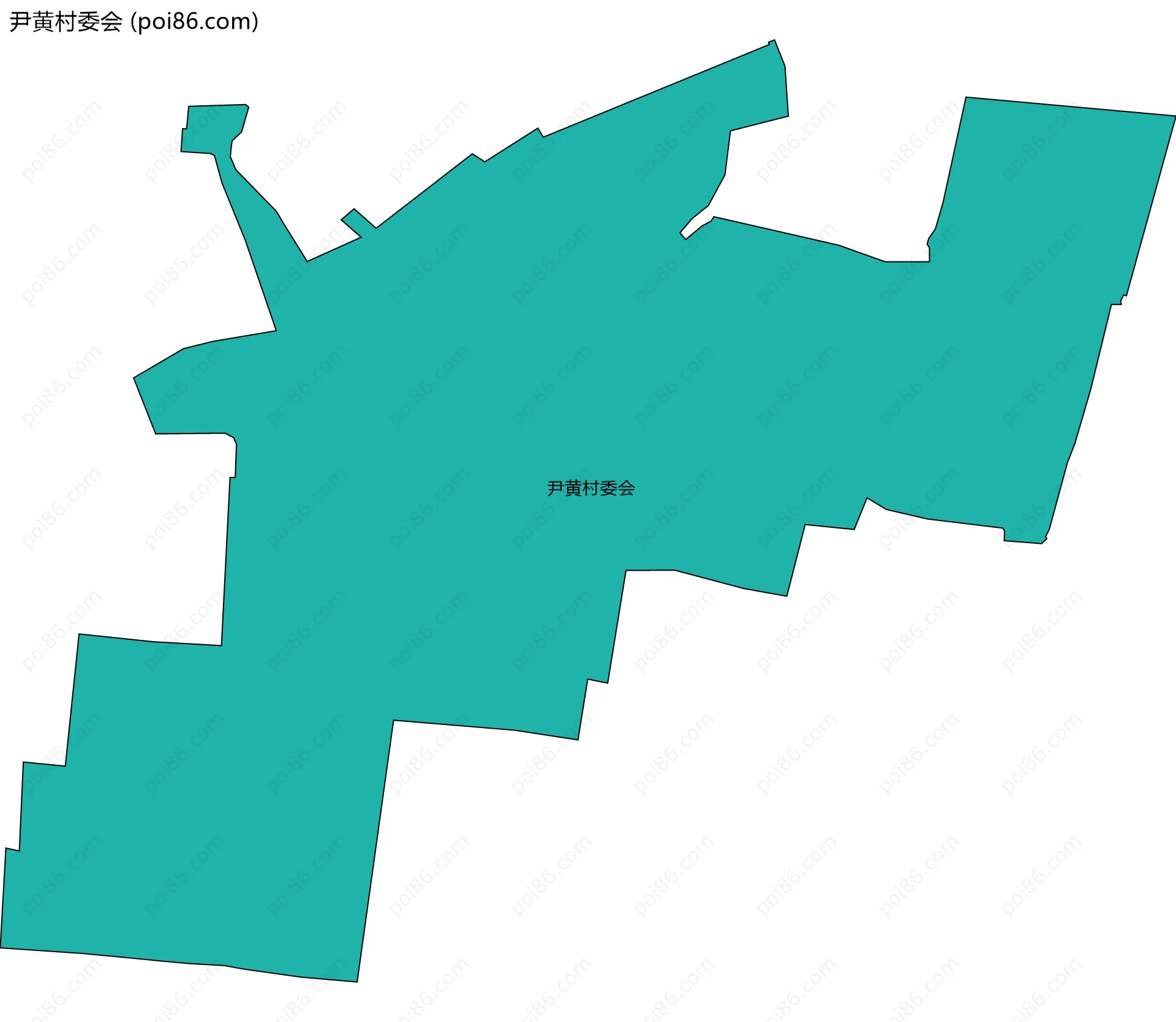 尹黄村委会边界地图