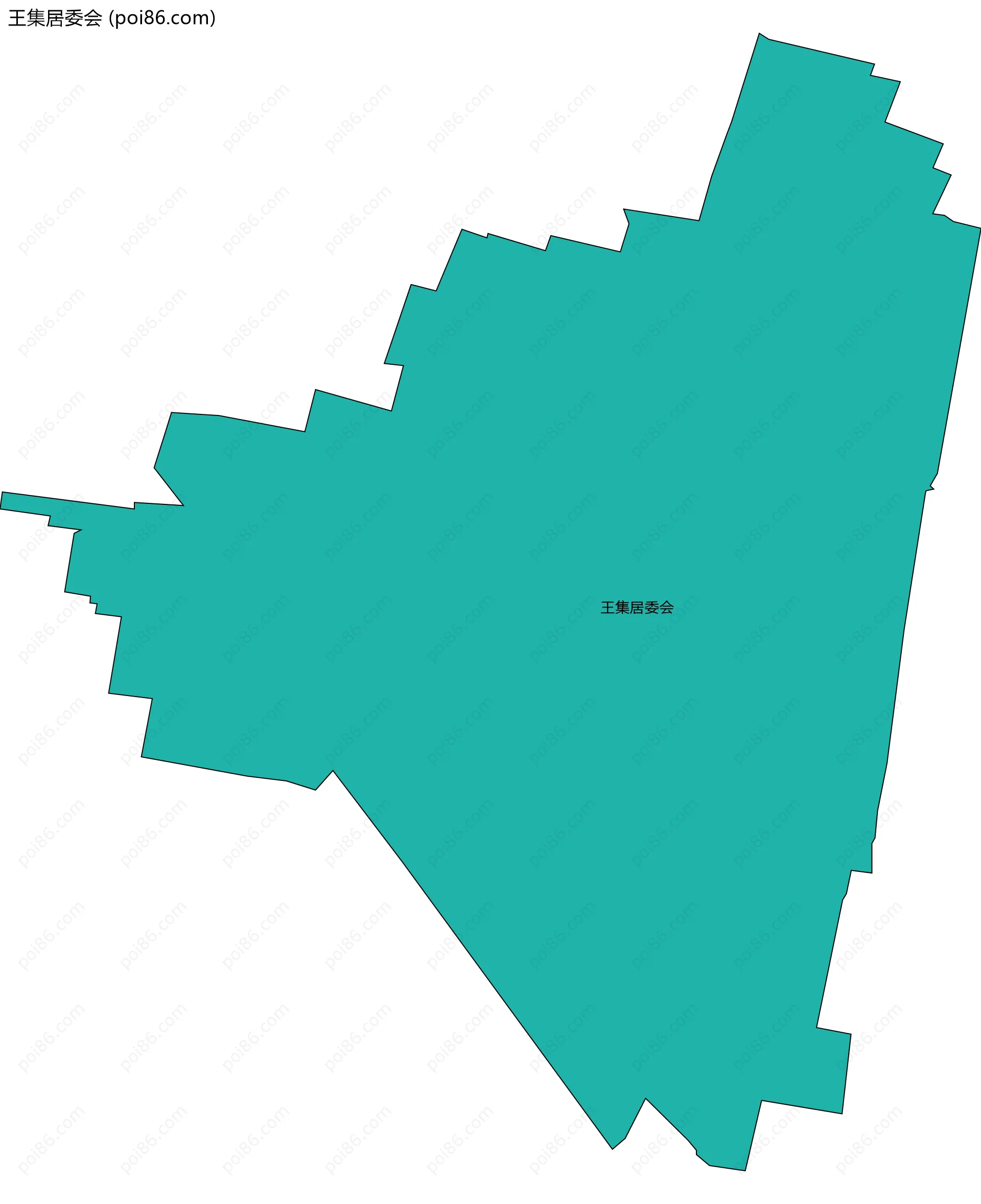 王集居委会边界地图