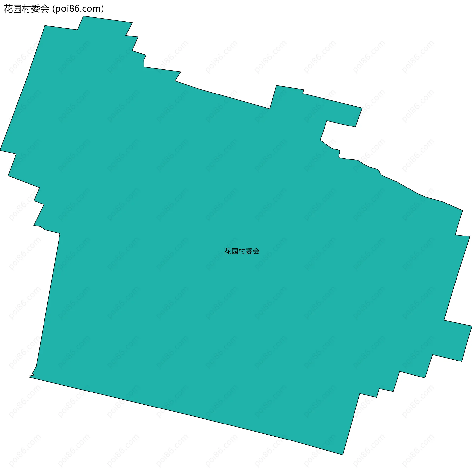 花园村委会边界地图