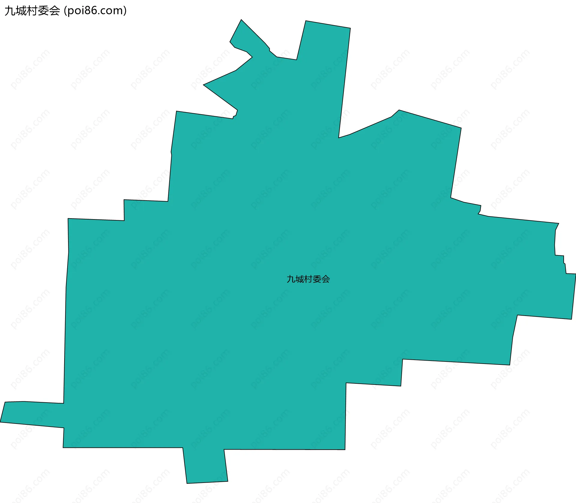 九城村委会边界地图