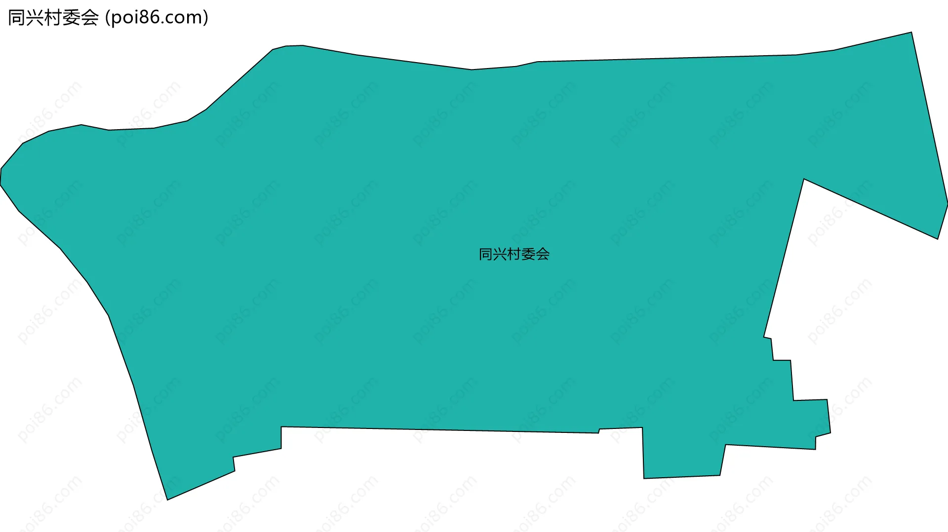同兴村委会边界地图