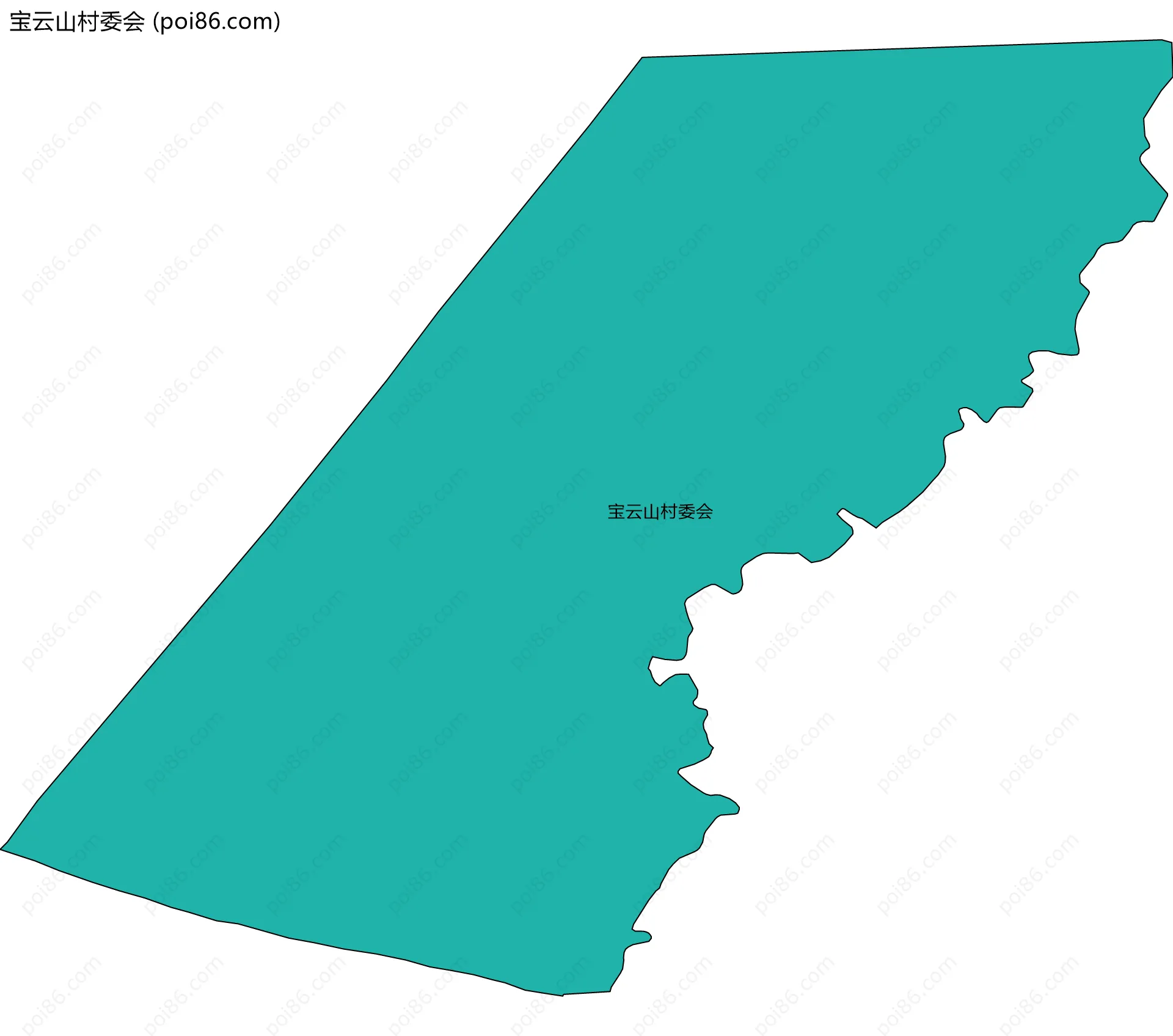 宝云山村委会边界地图