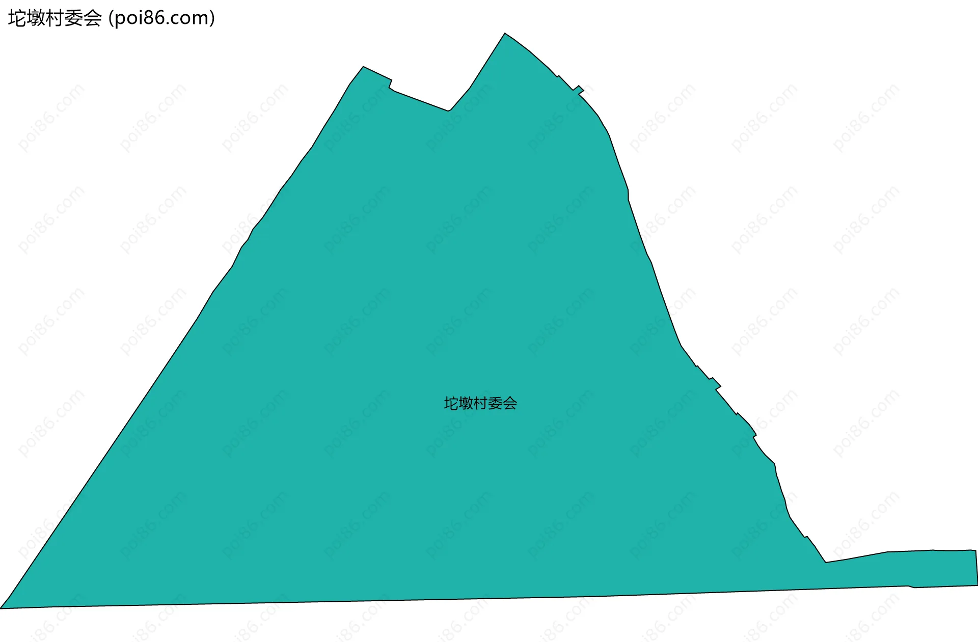 坨墩村委会边界地图