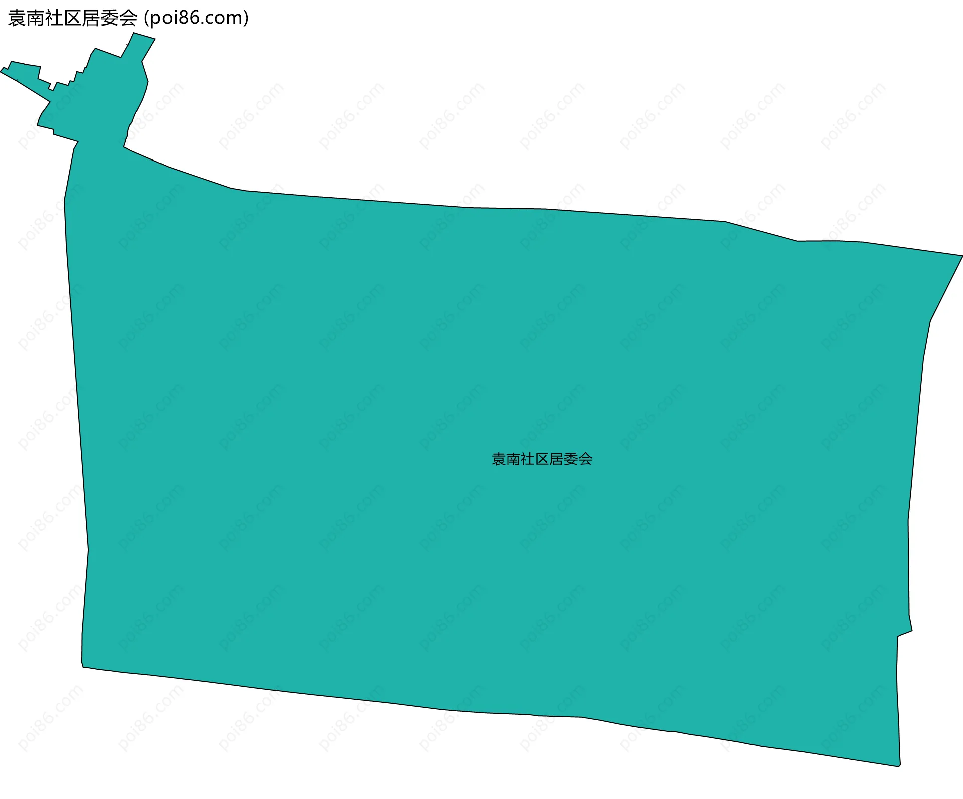 袁南社区居委会边界地图