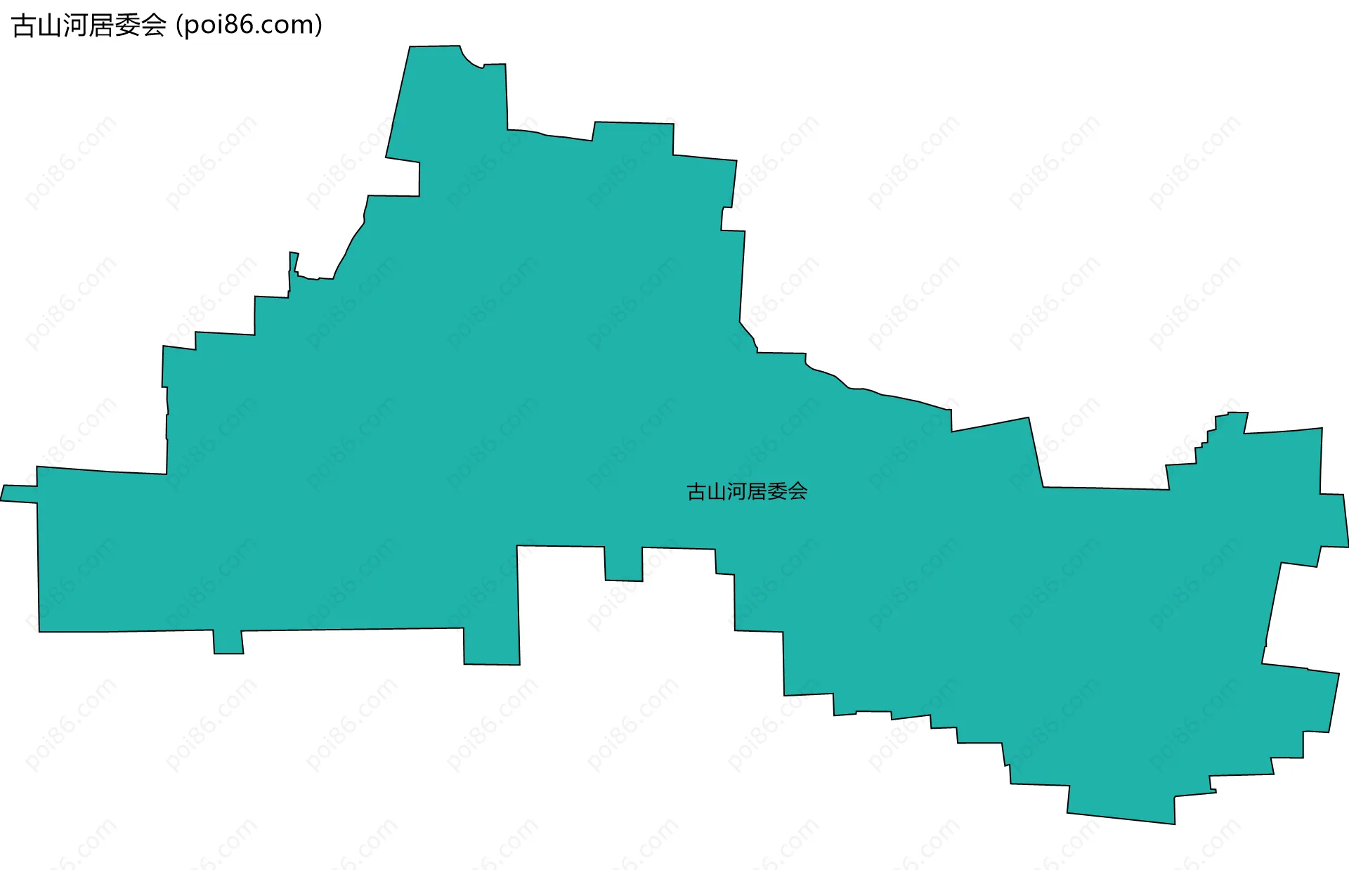 古山河居委会边界地图