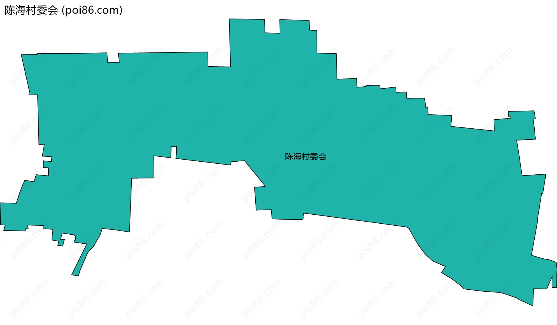 陈海村委会边界地图