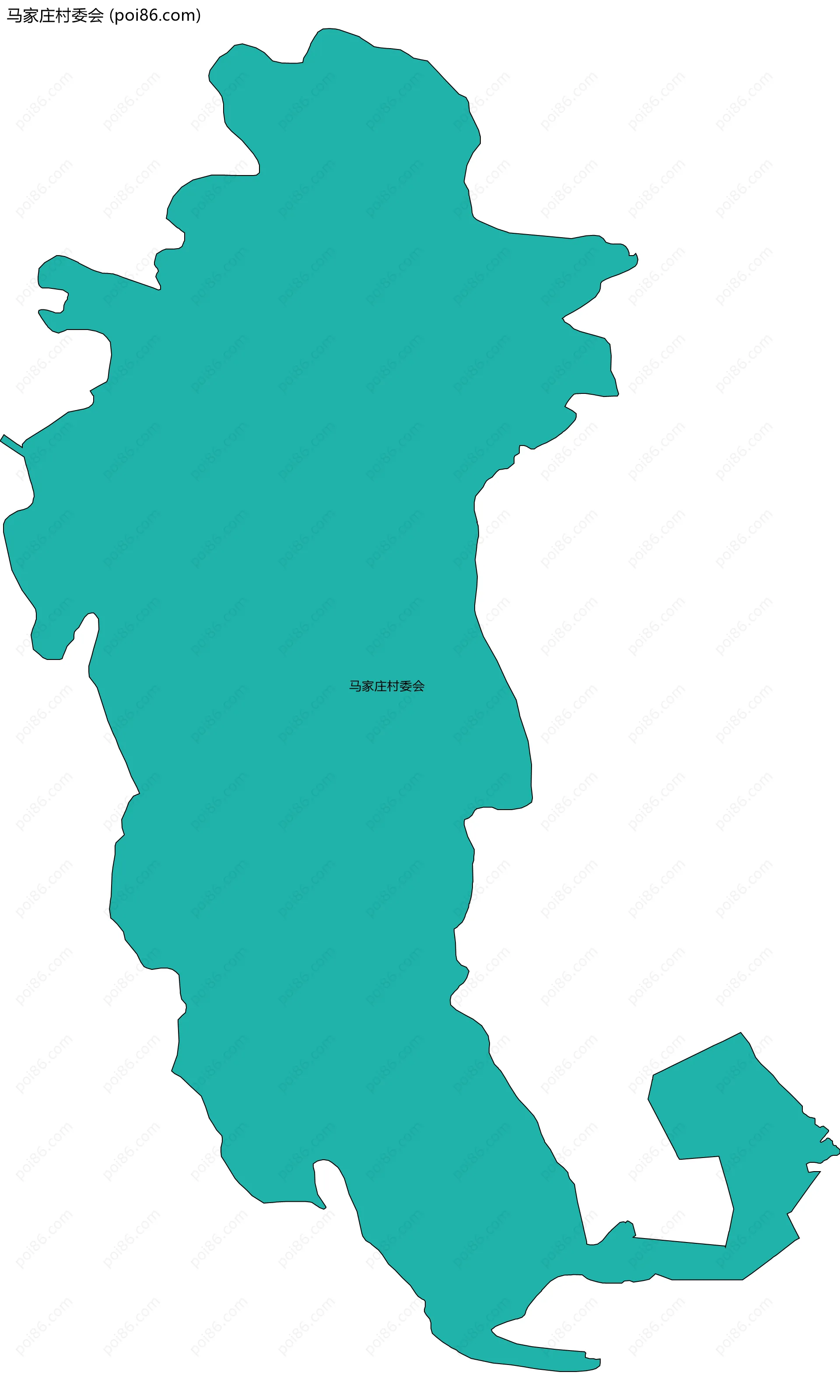 马家庄村委会边界地图