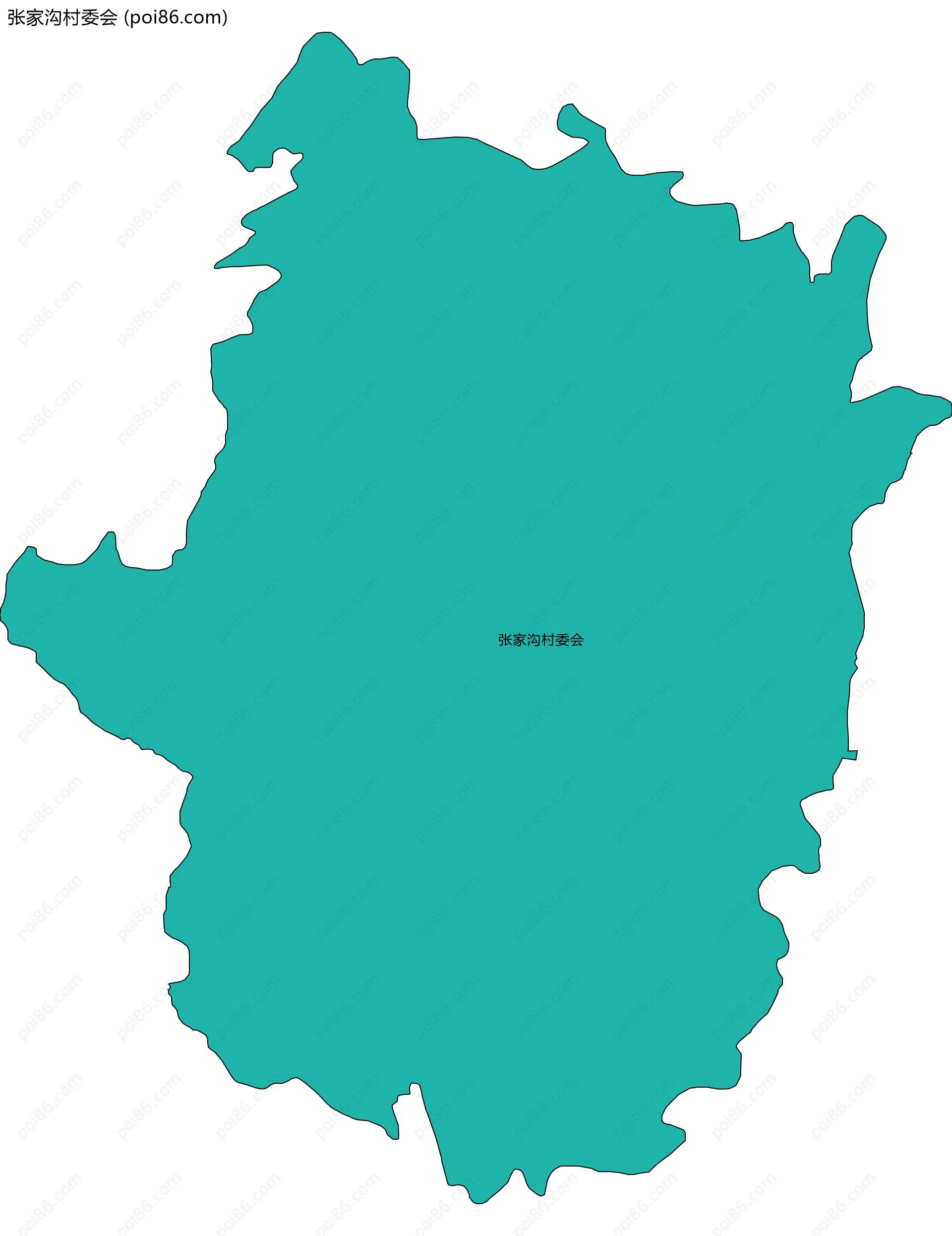 张家沟村委会边界地图