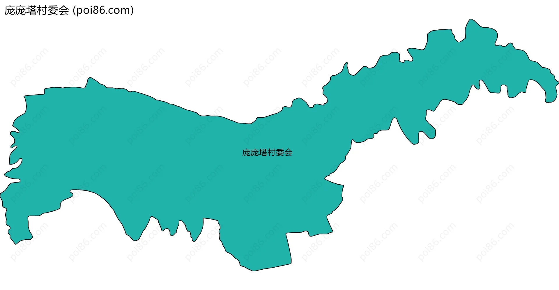 庞庞塔村委会边界地图