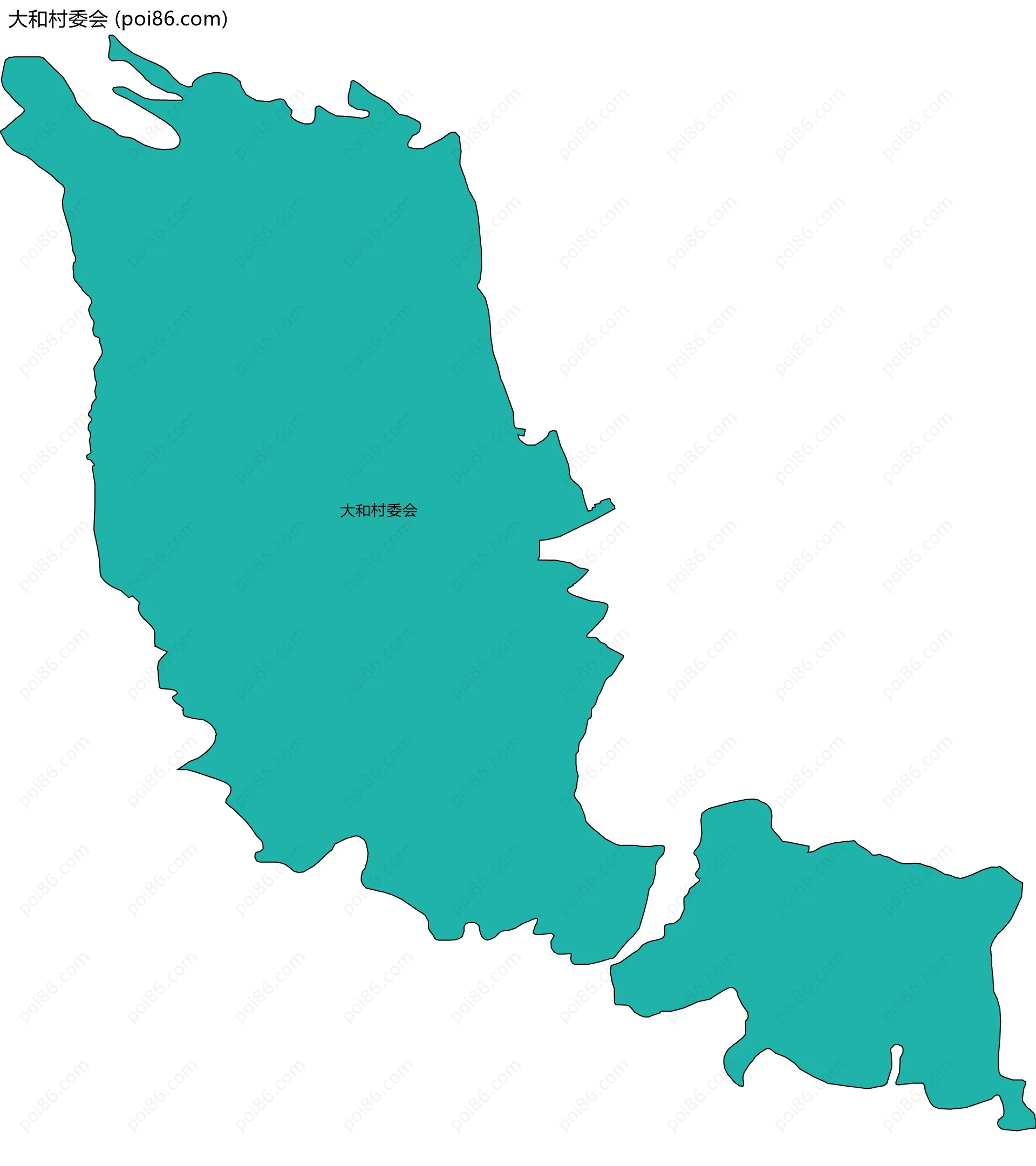 大和村委会边界地图