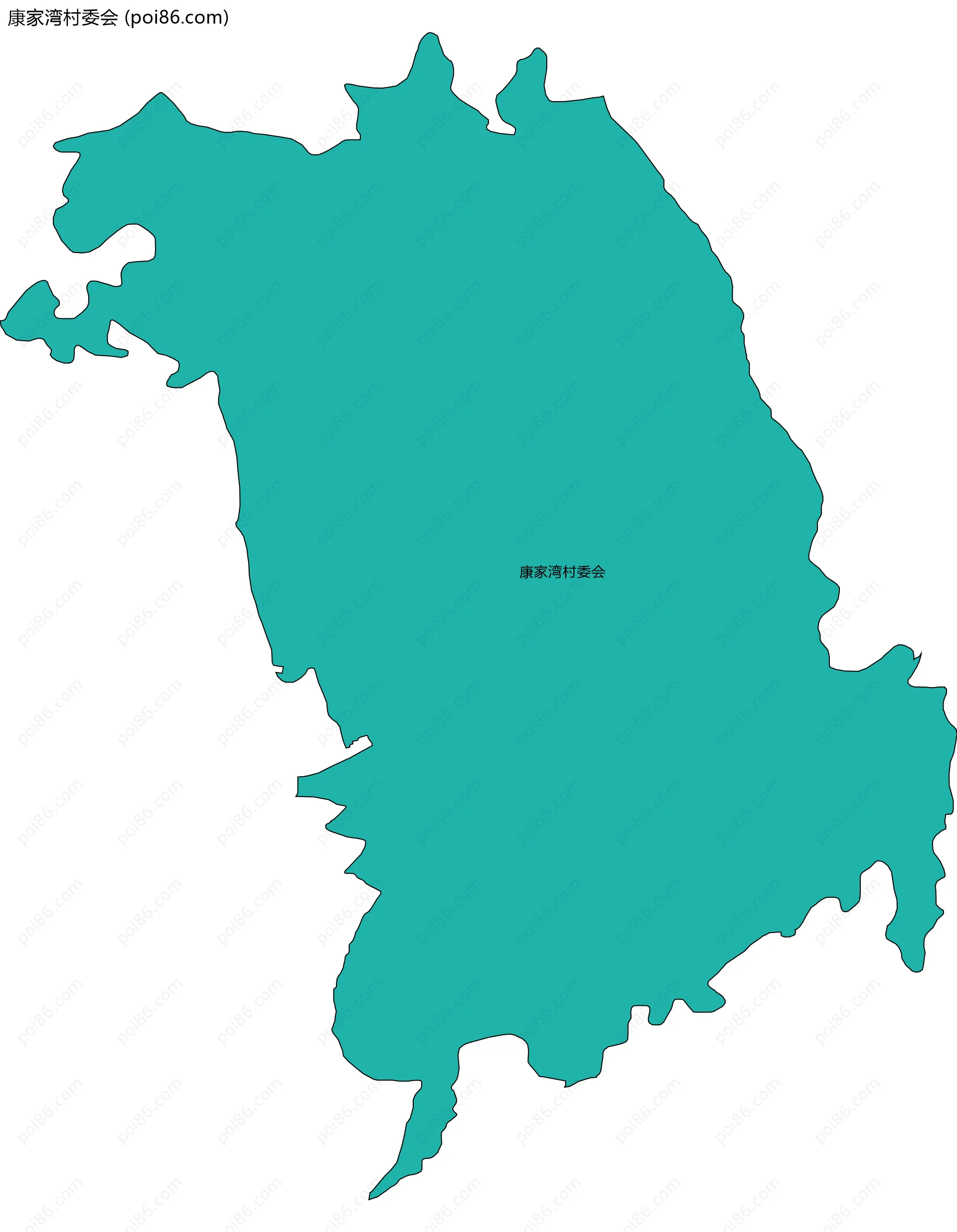 康家湾村委会边界地图