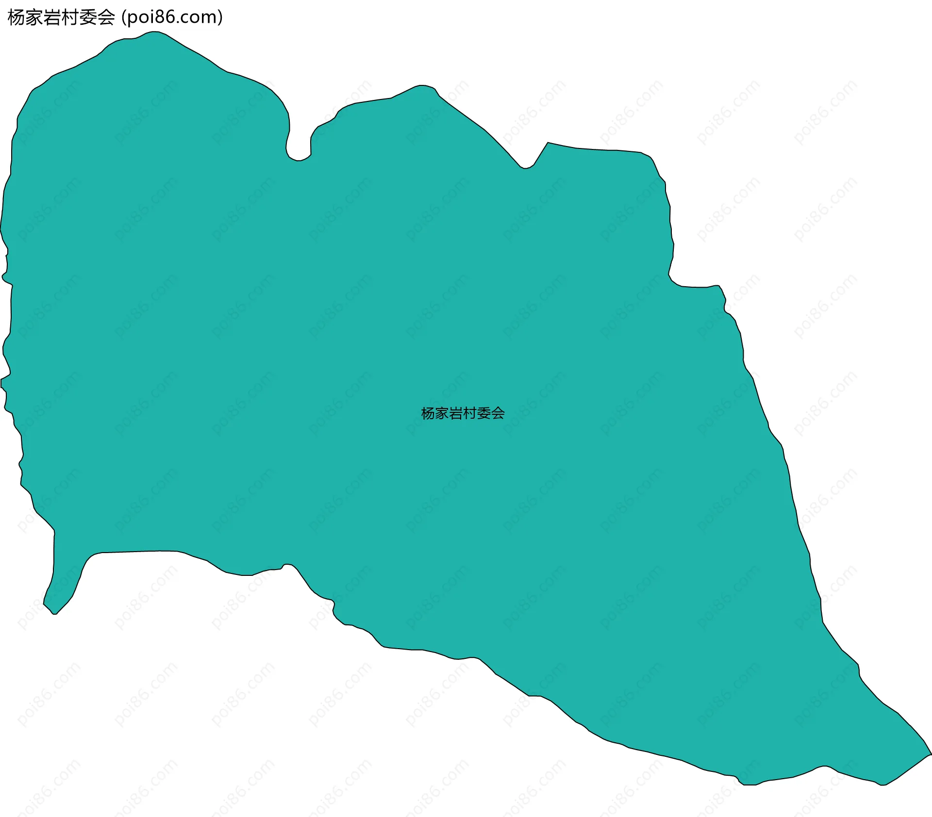 杨家岩村委会边界地图