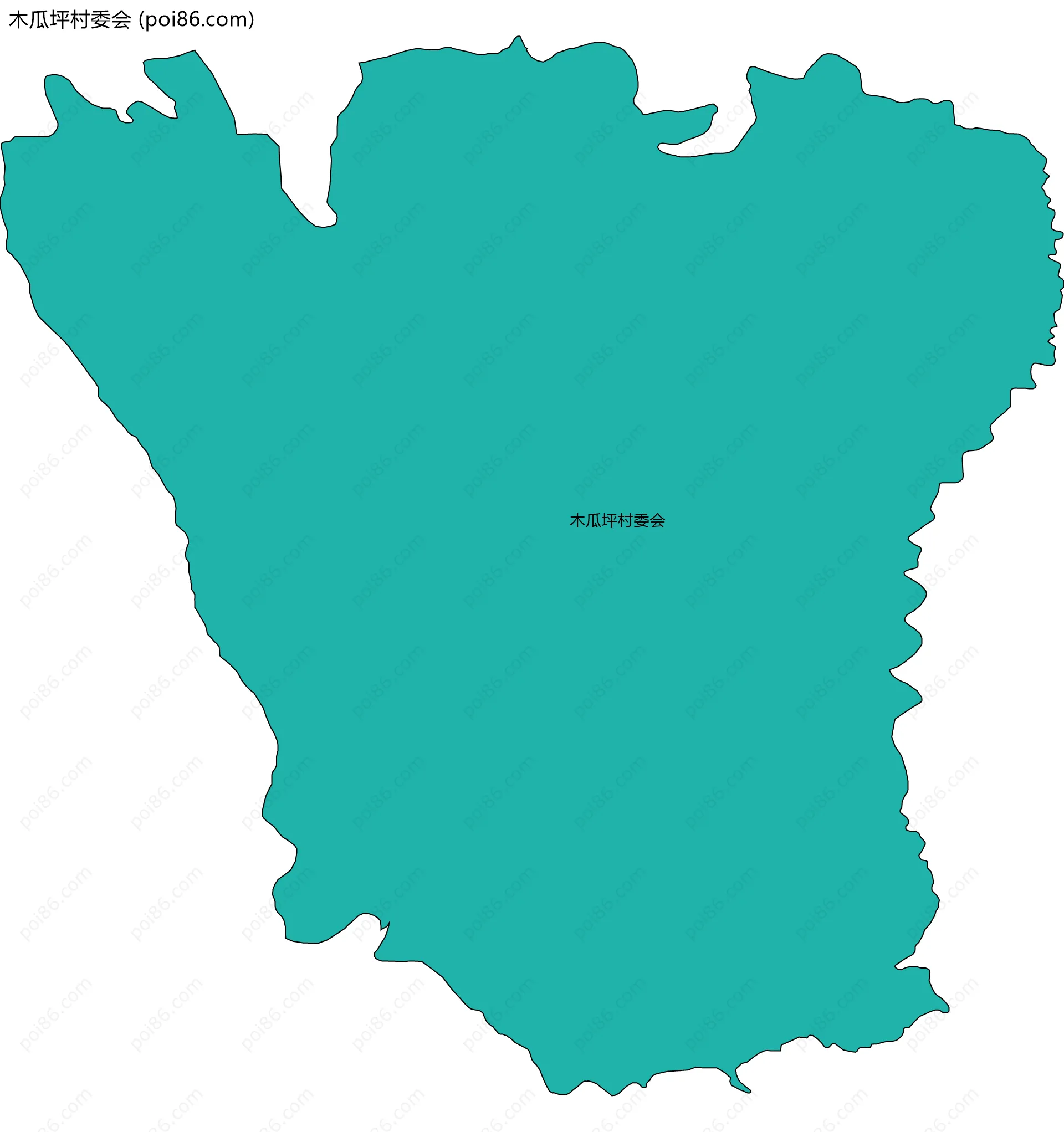 木瓜坪村委会边界地图
