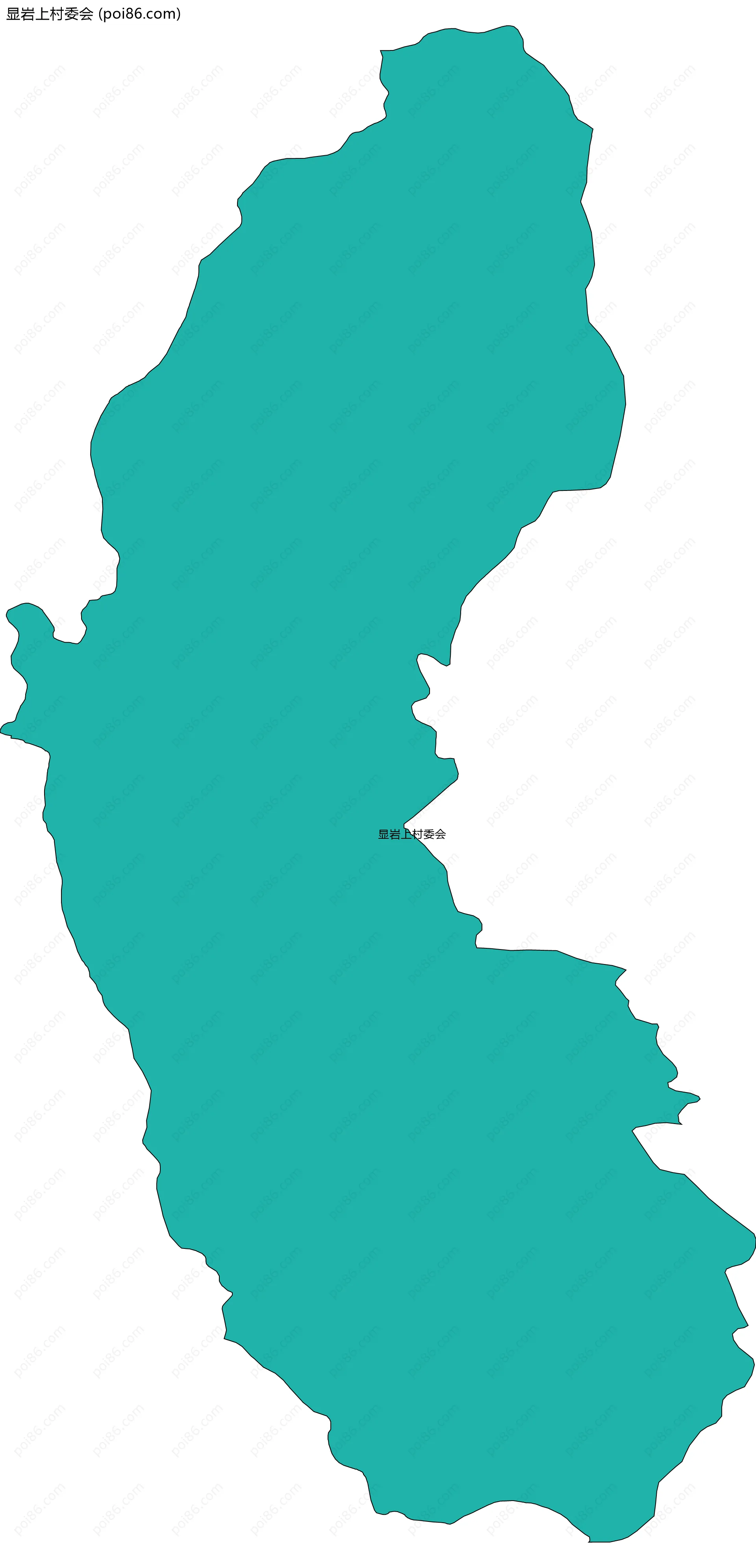 显岩上村委会边界地图