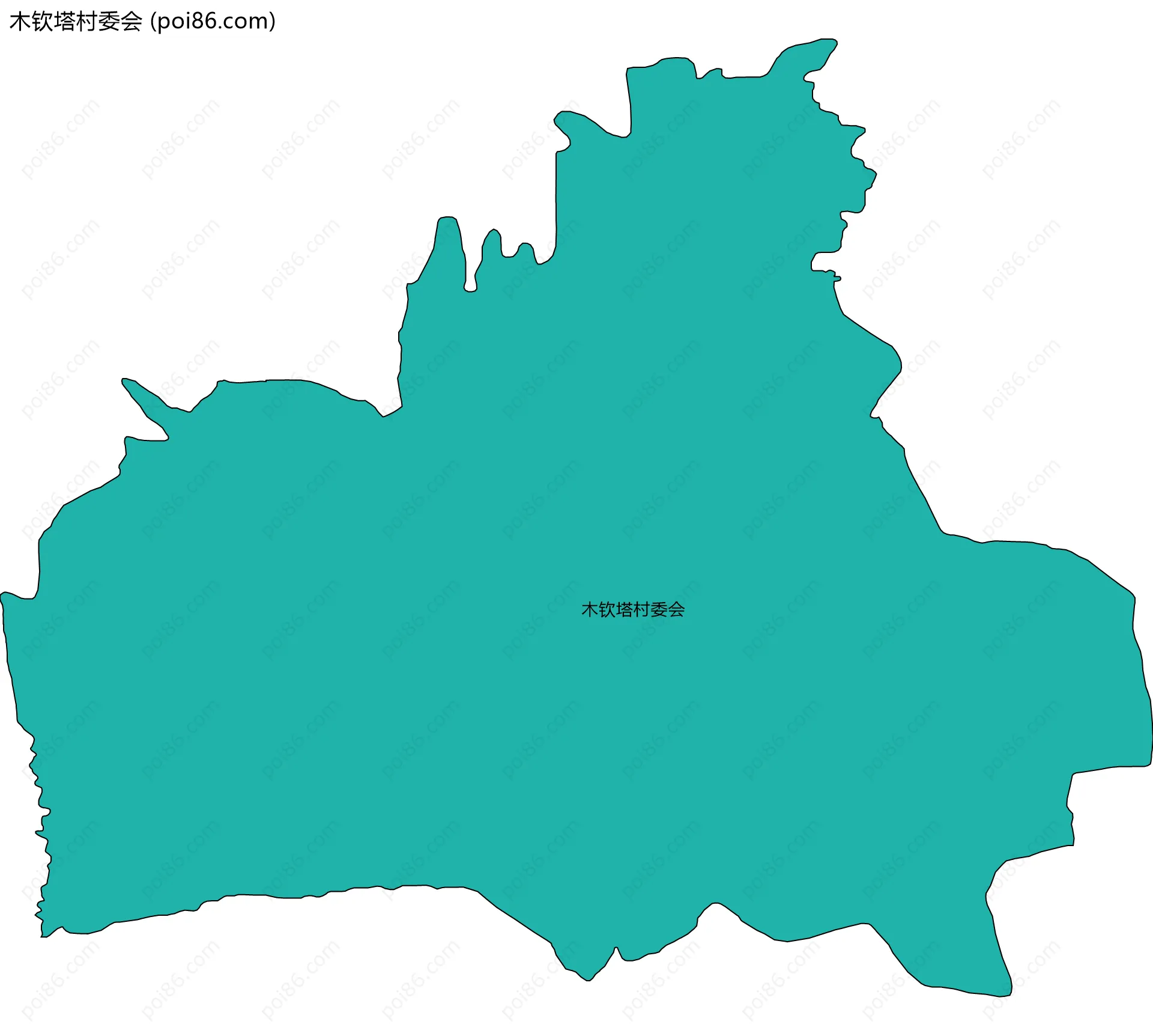 木钦塔村委会边界地图