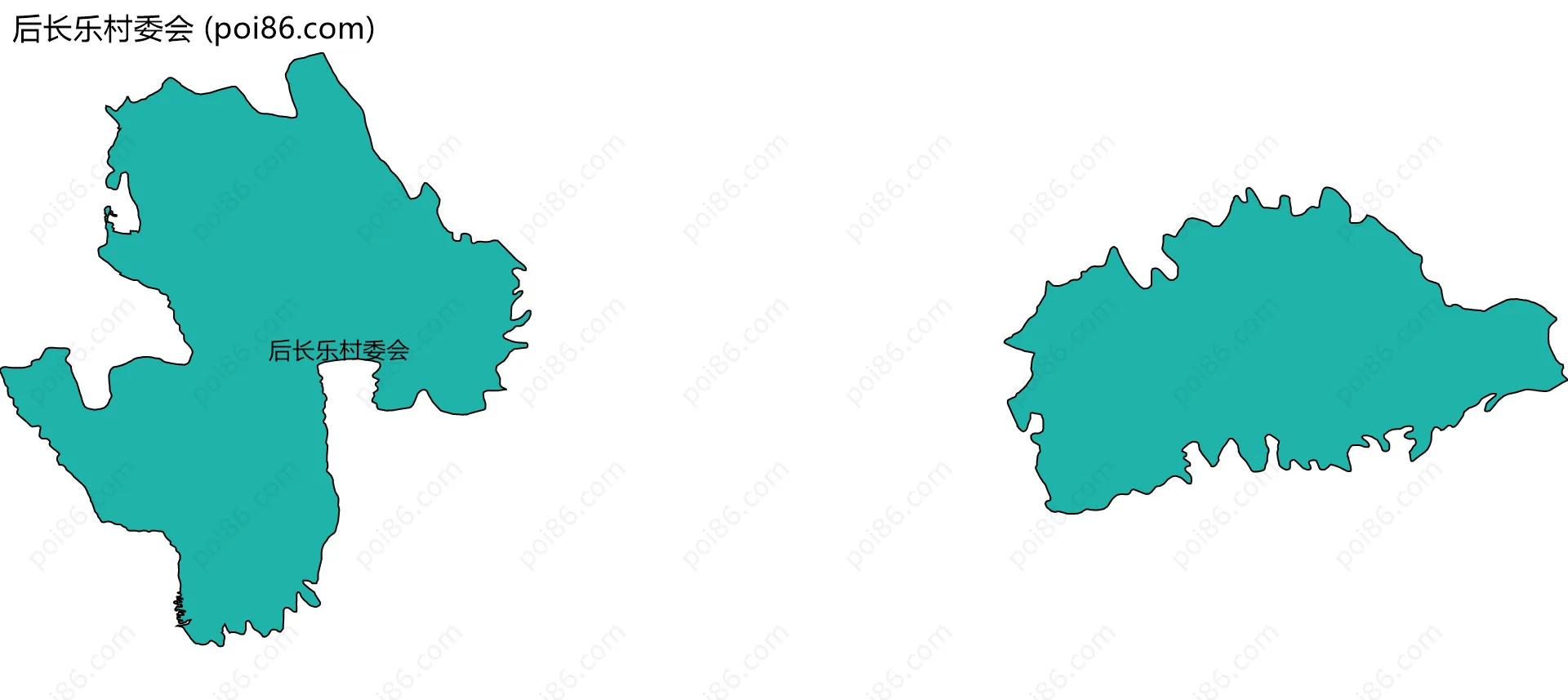 后长乐村委会边界地图