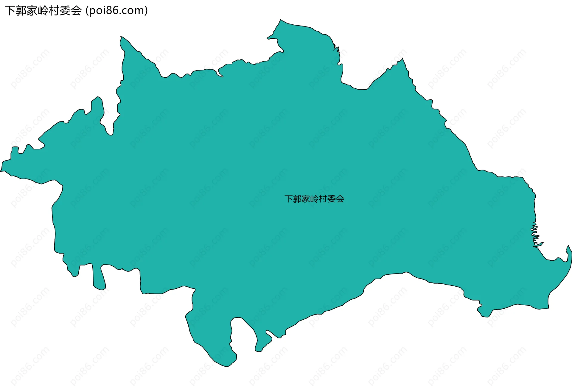 下郭家岭村委会边界地图