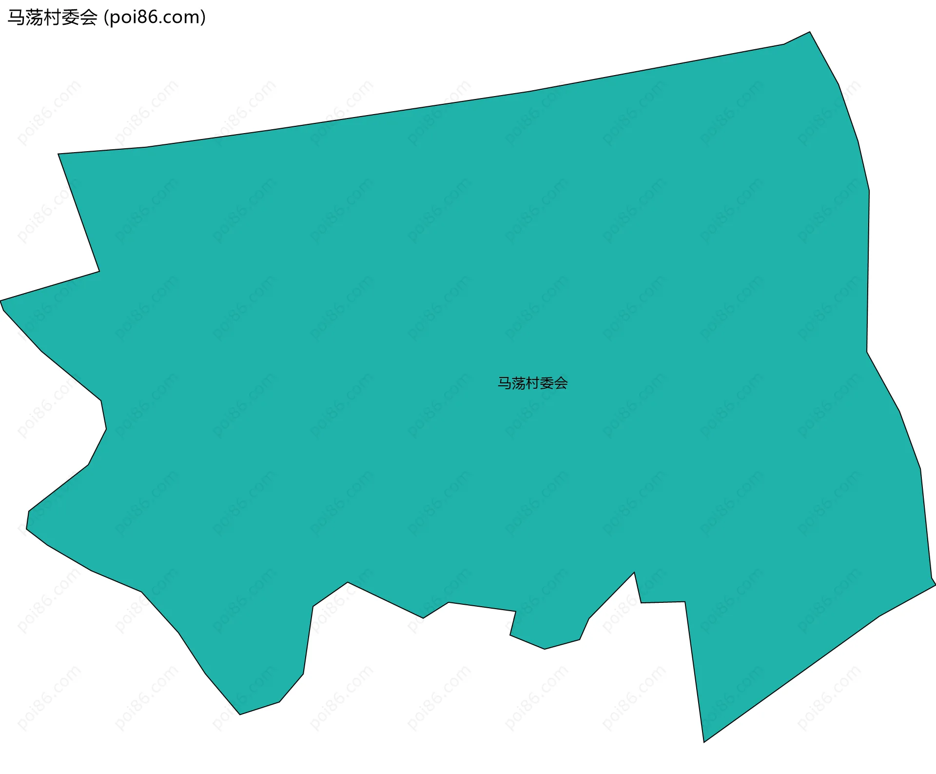马荡村委会边界地图