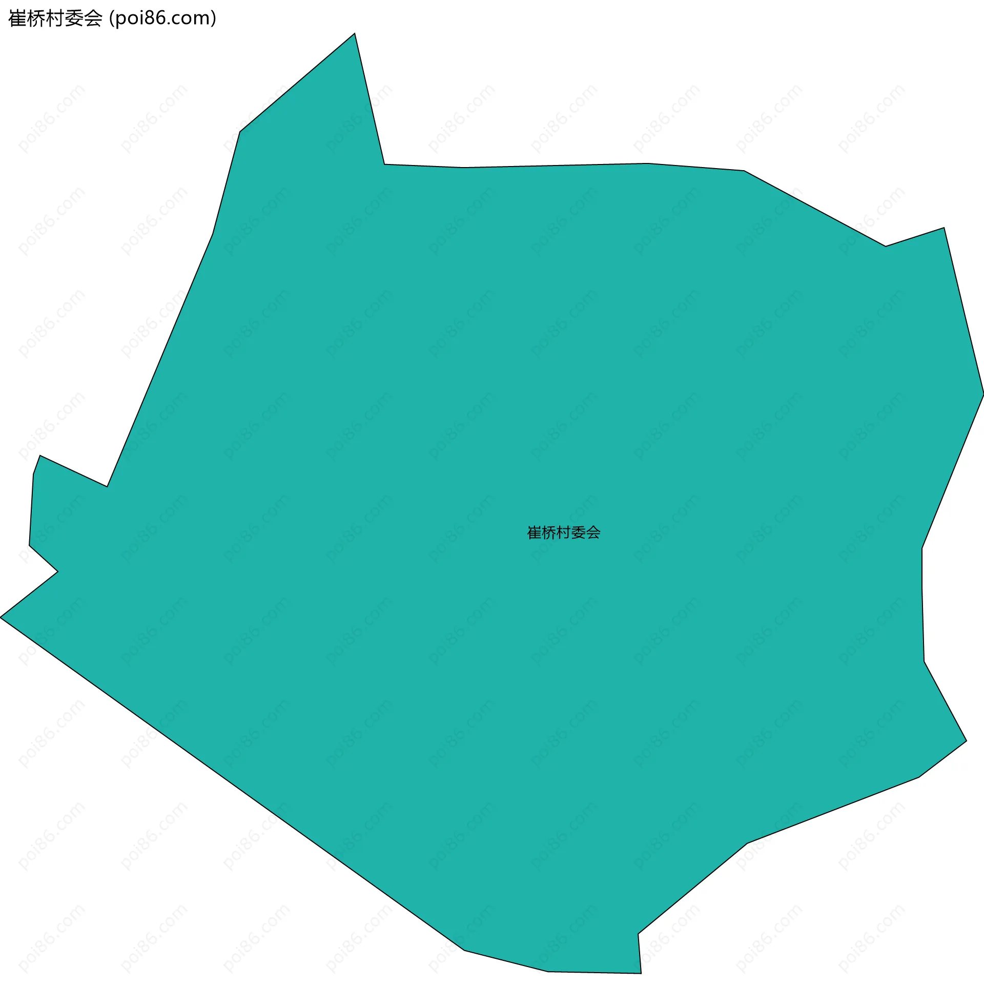崔桥村委会边界地图