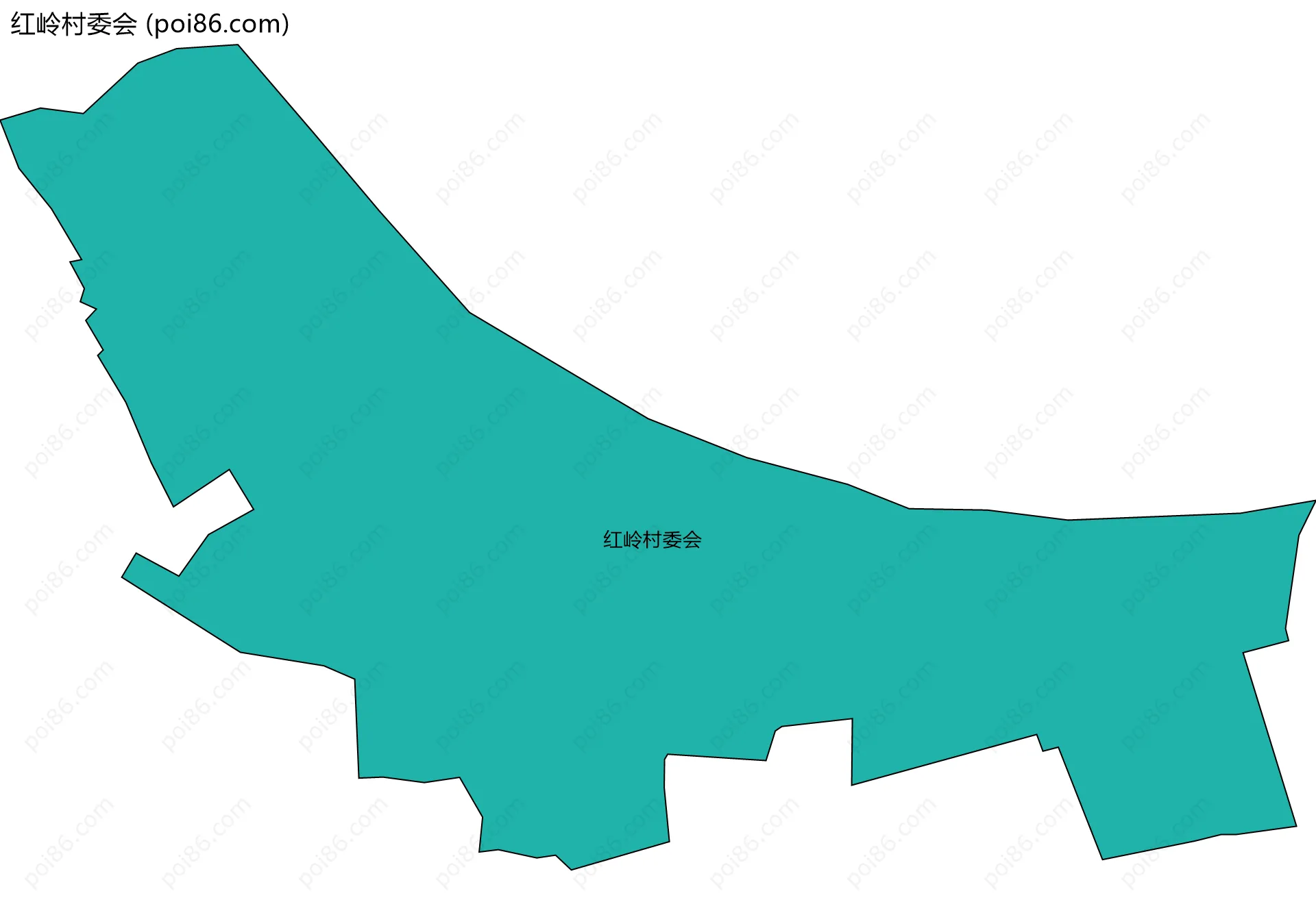 红岭村委会边界地图