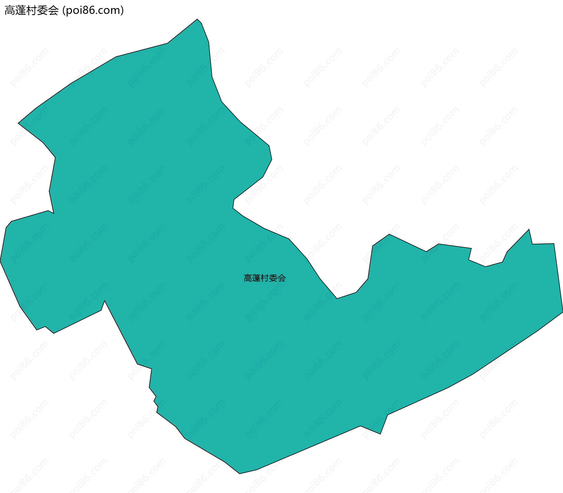 高蓬村委会边界地图